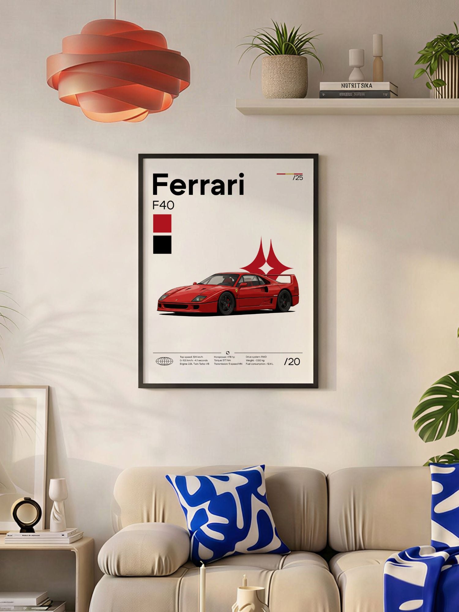 Plakat Ferrari F40