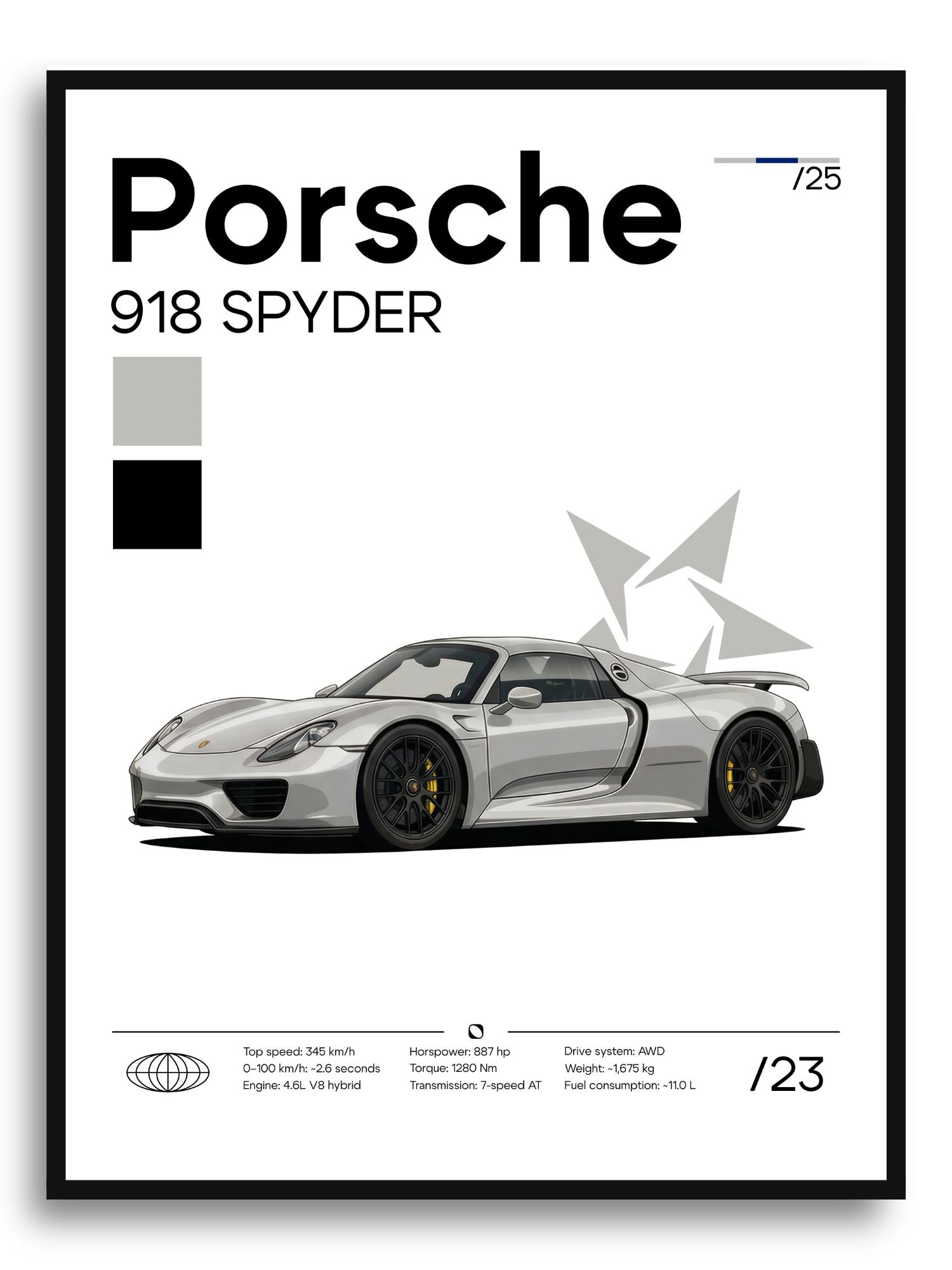 Plakat Porsche 918 Spyder