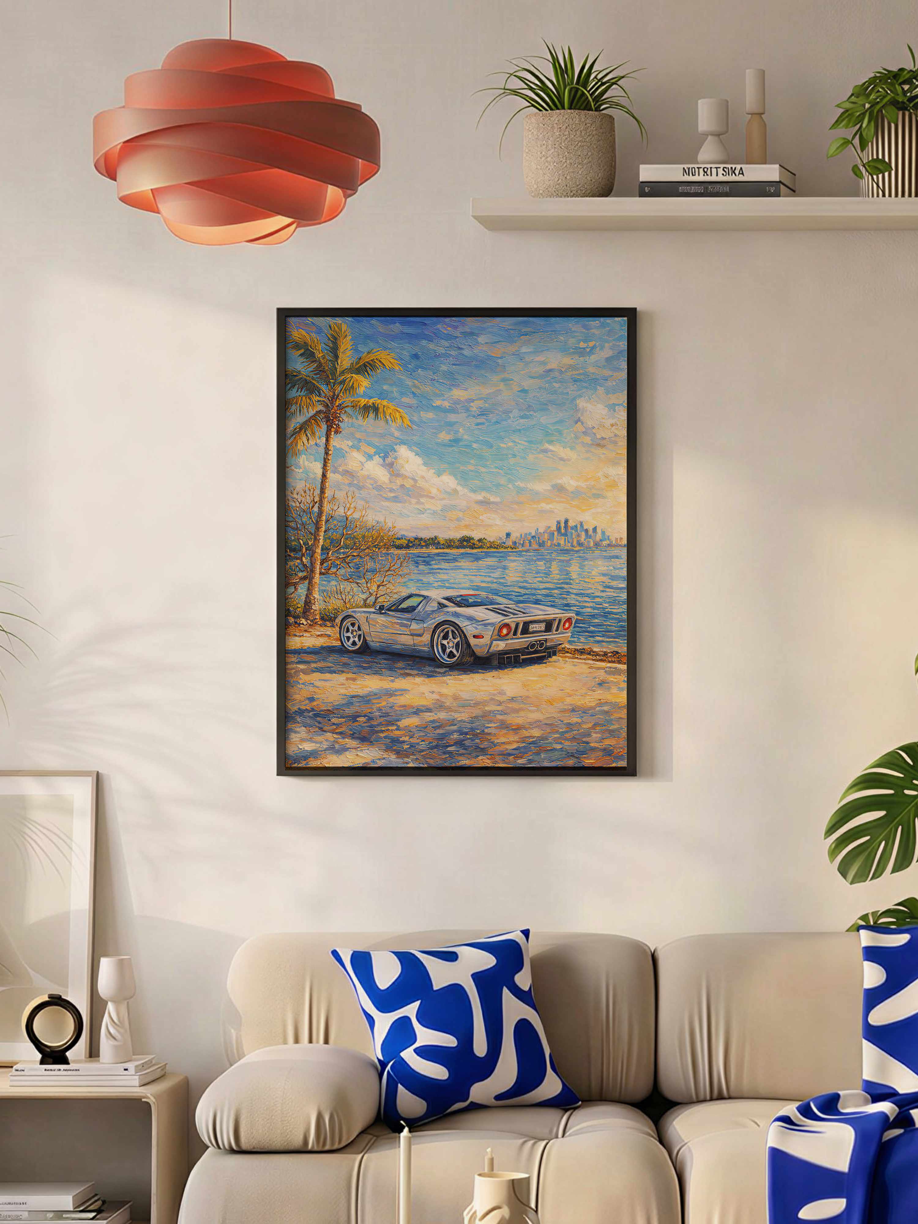 Plakat Srebrny Ford GT