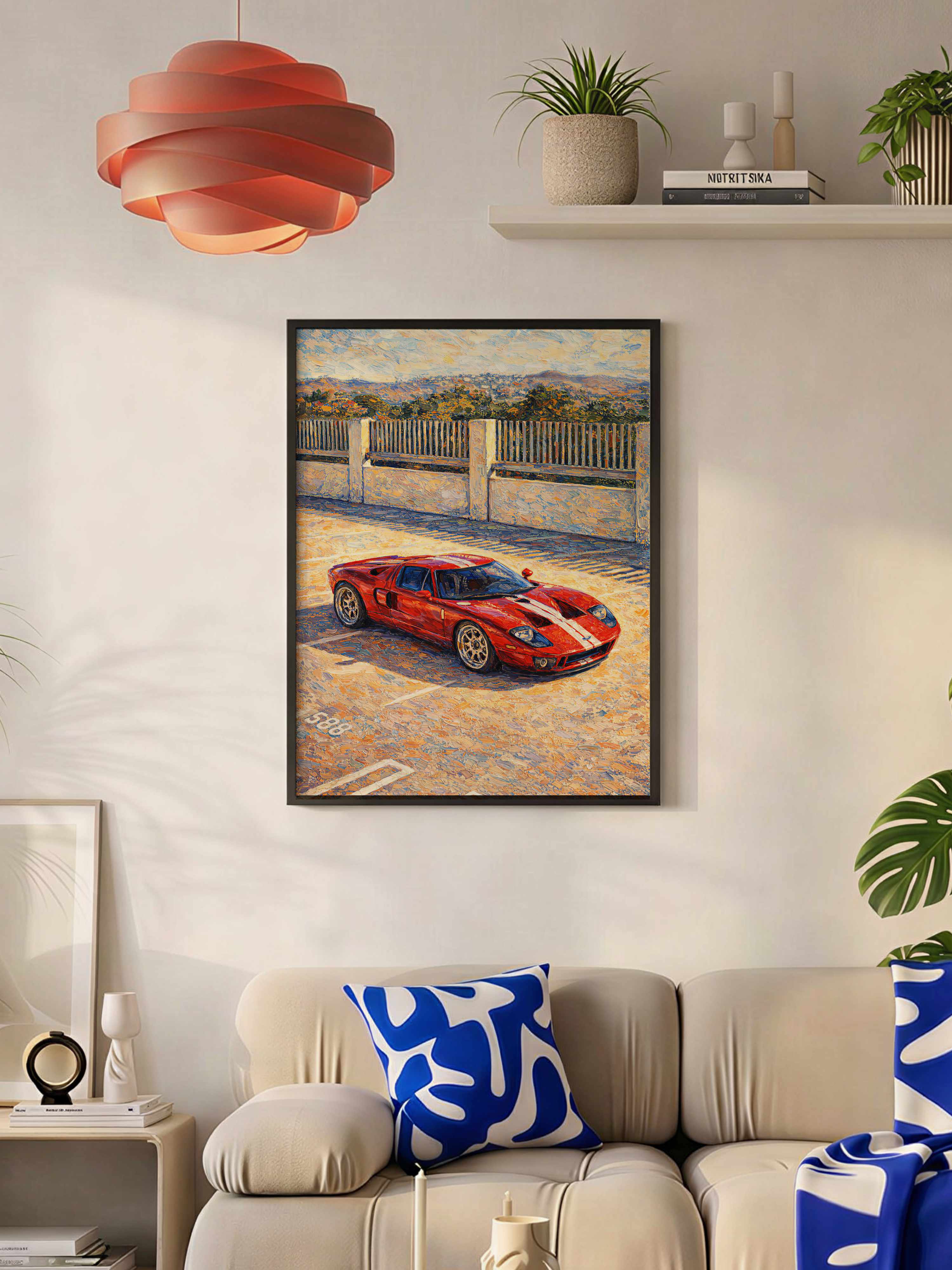Plakat Czerwony Ford GT