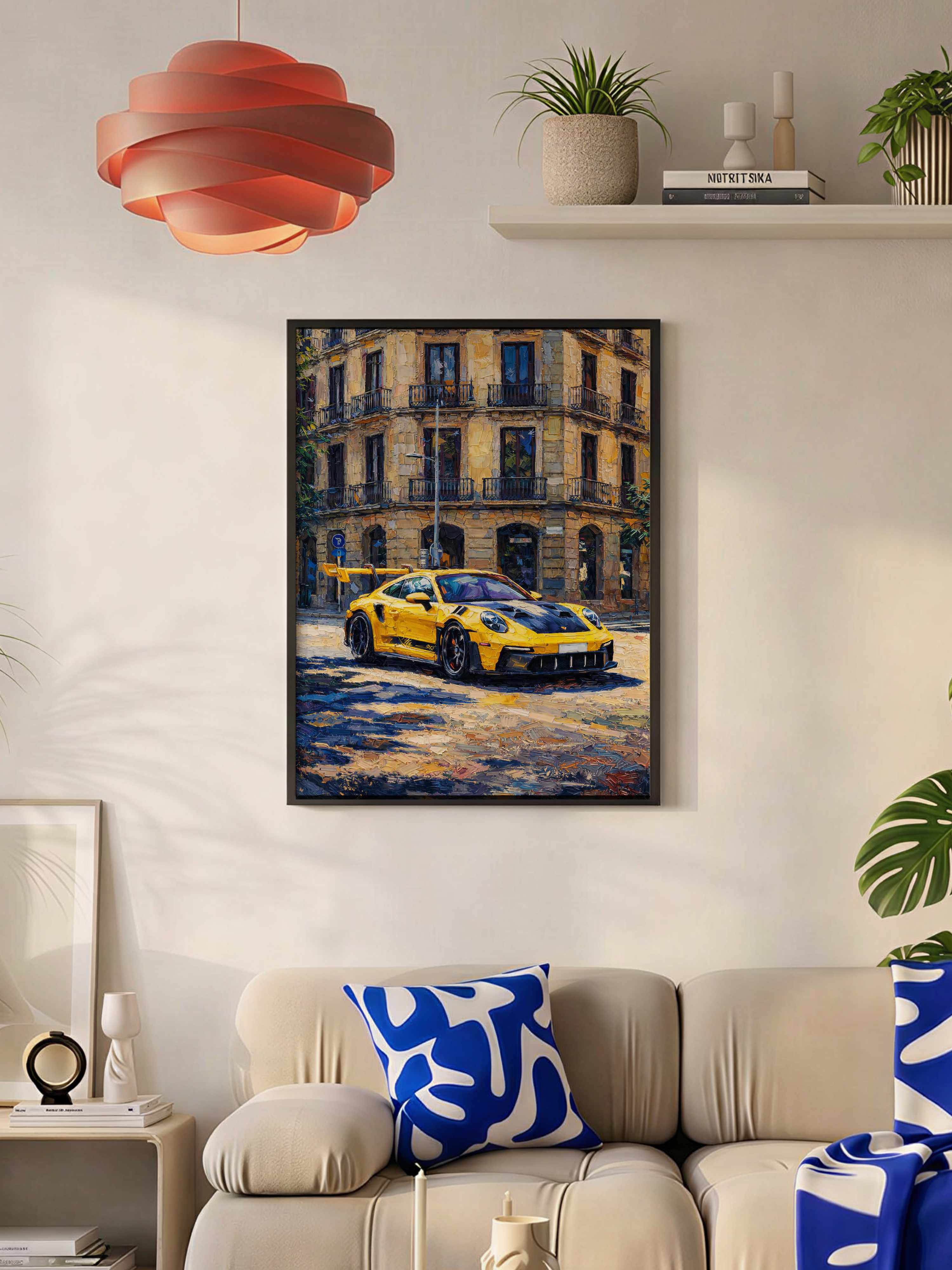The Yellow Porsche Poster