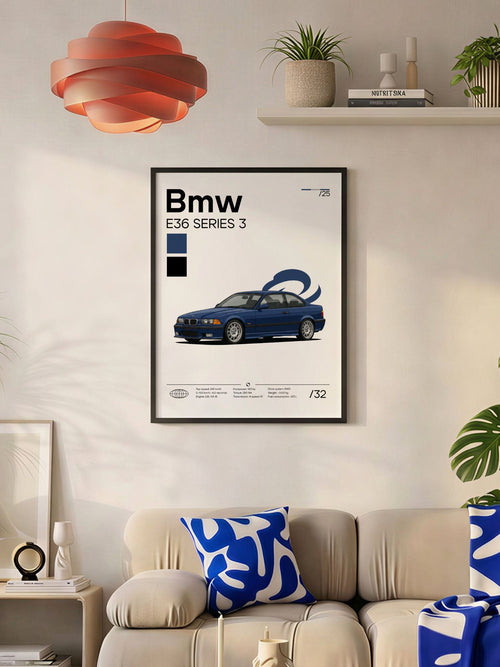 Plakat Bmw E36 Series 3