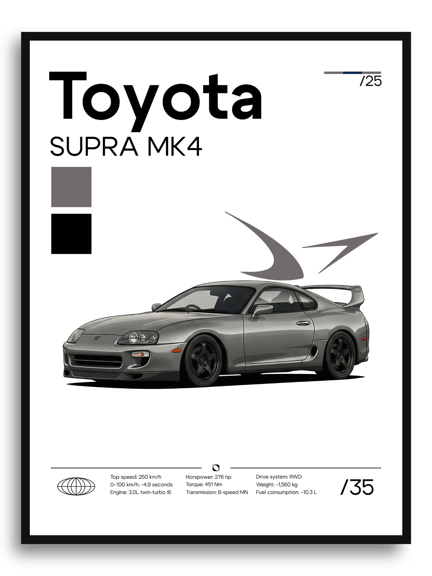 Plakat Toyota Supra Mk4