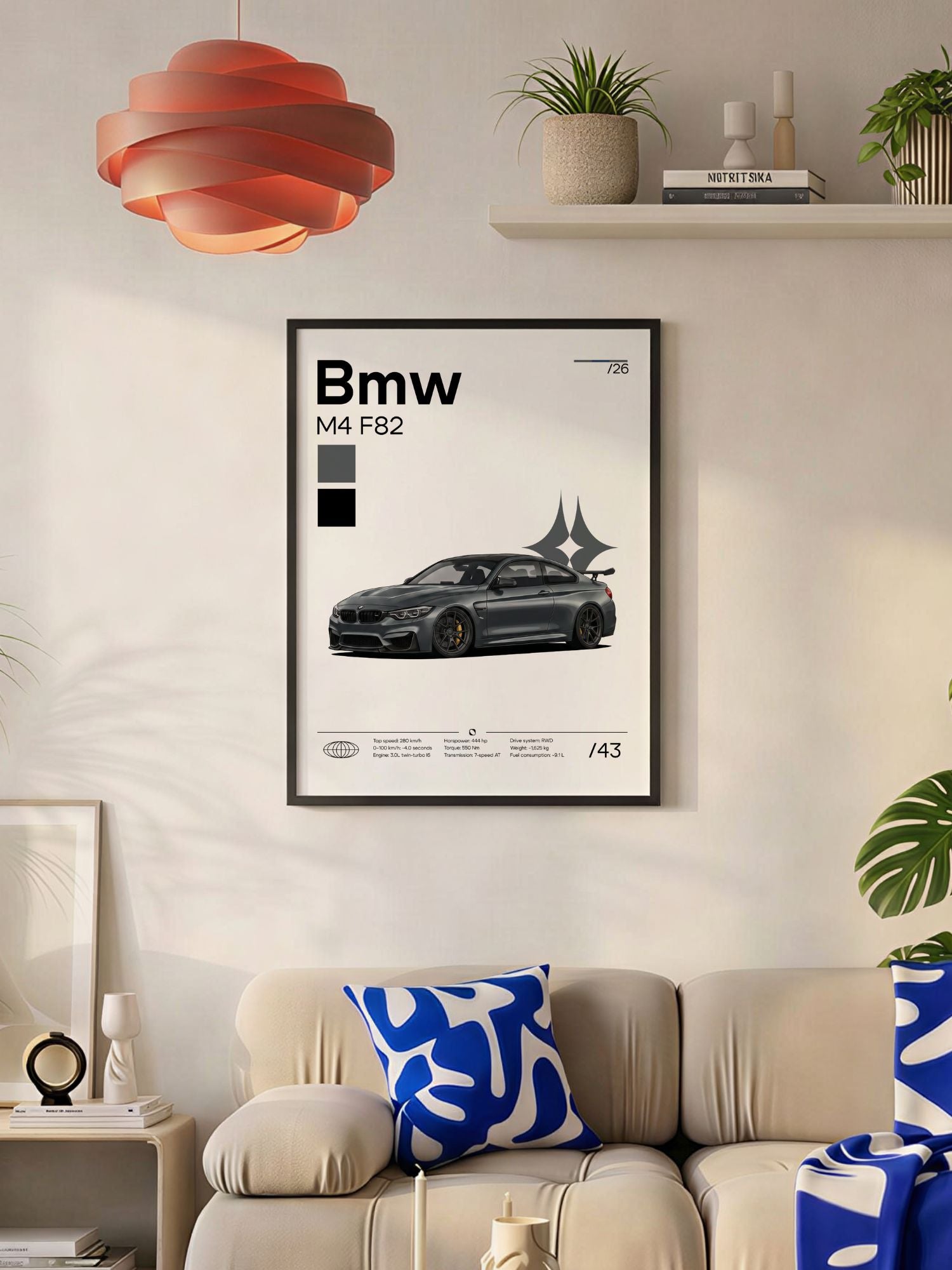 Poster Bmw M4 F82 (Graphite)