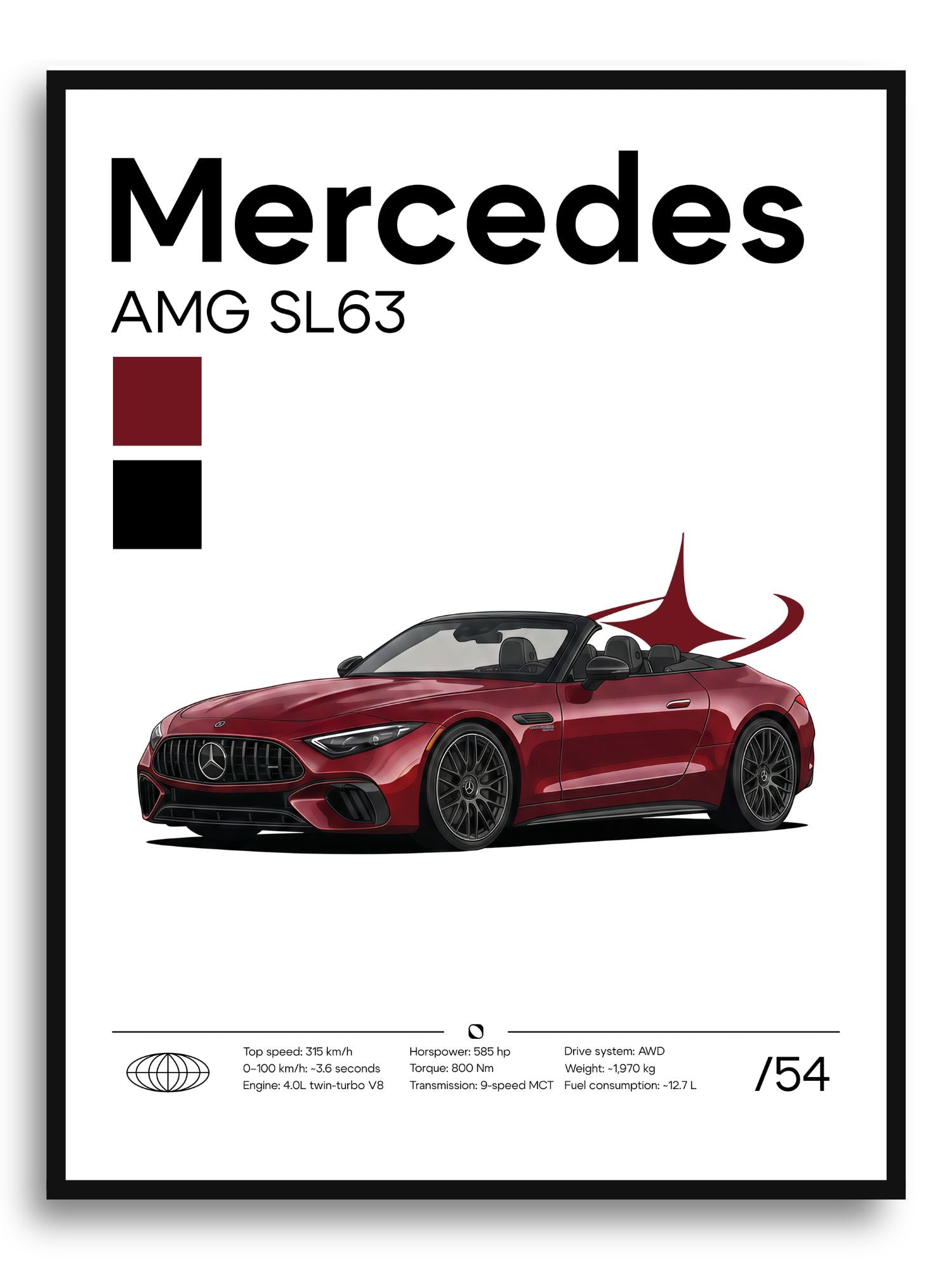 Poster Mercedes AMG SL63
