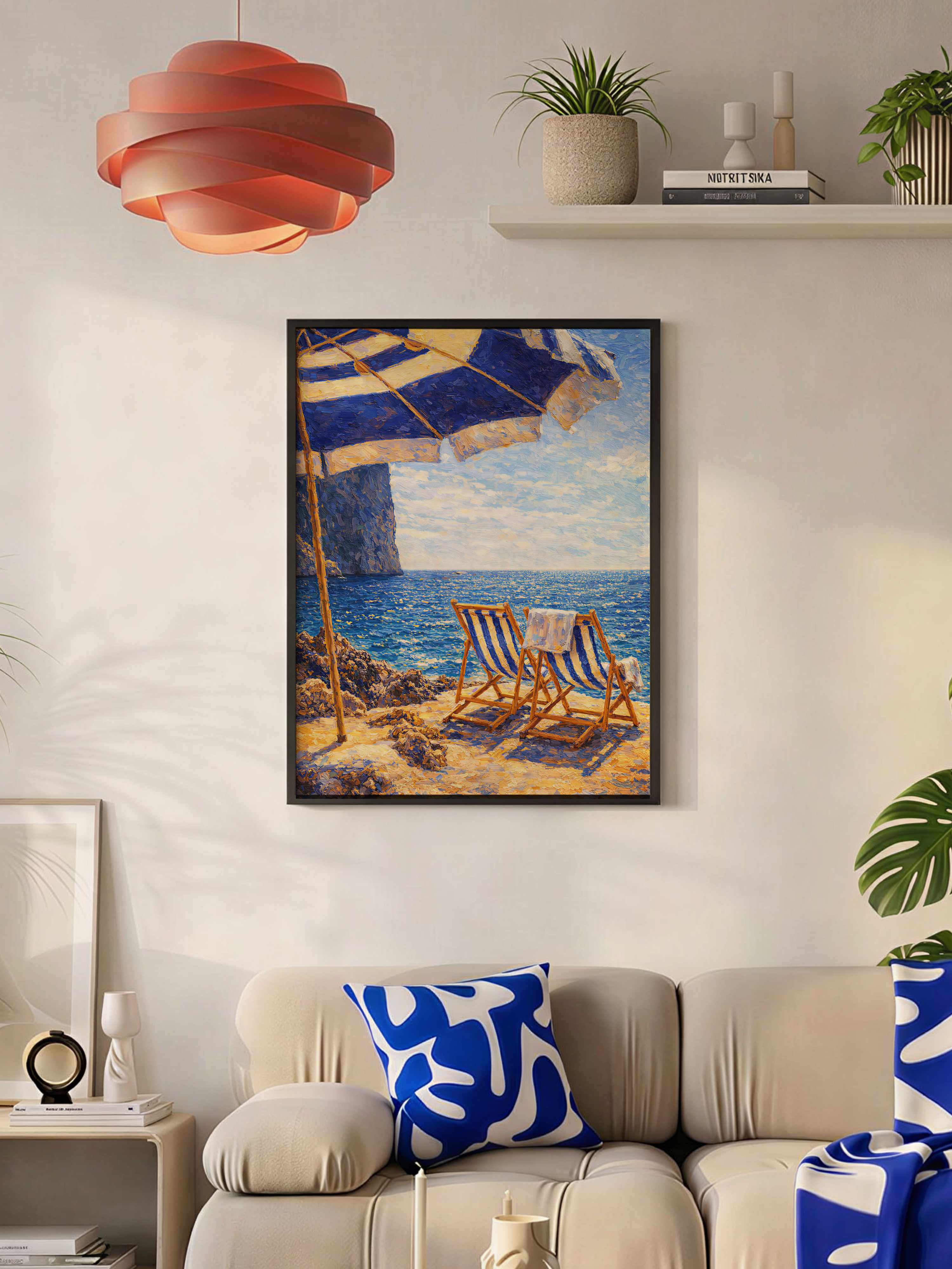 Plakat Granatowy Parasol