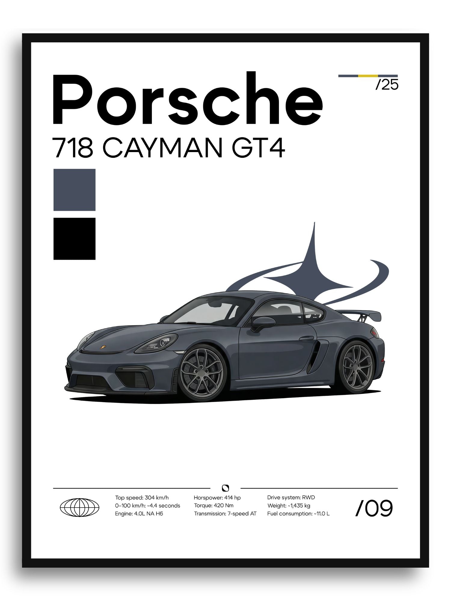 Plakat Porsche 718 Cayman GT4