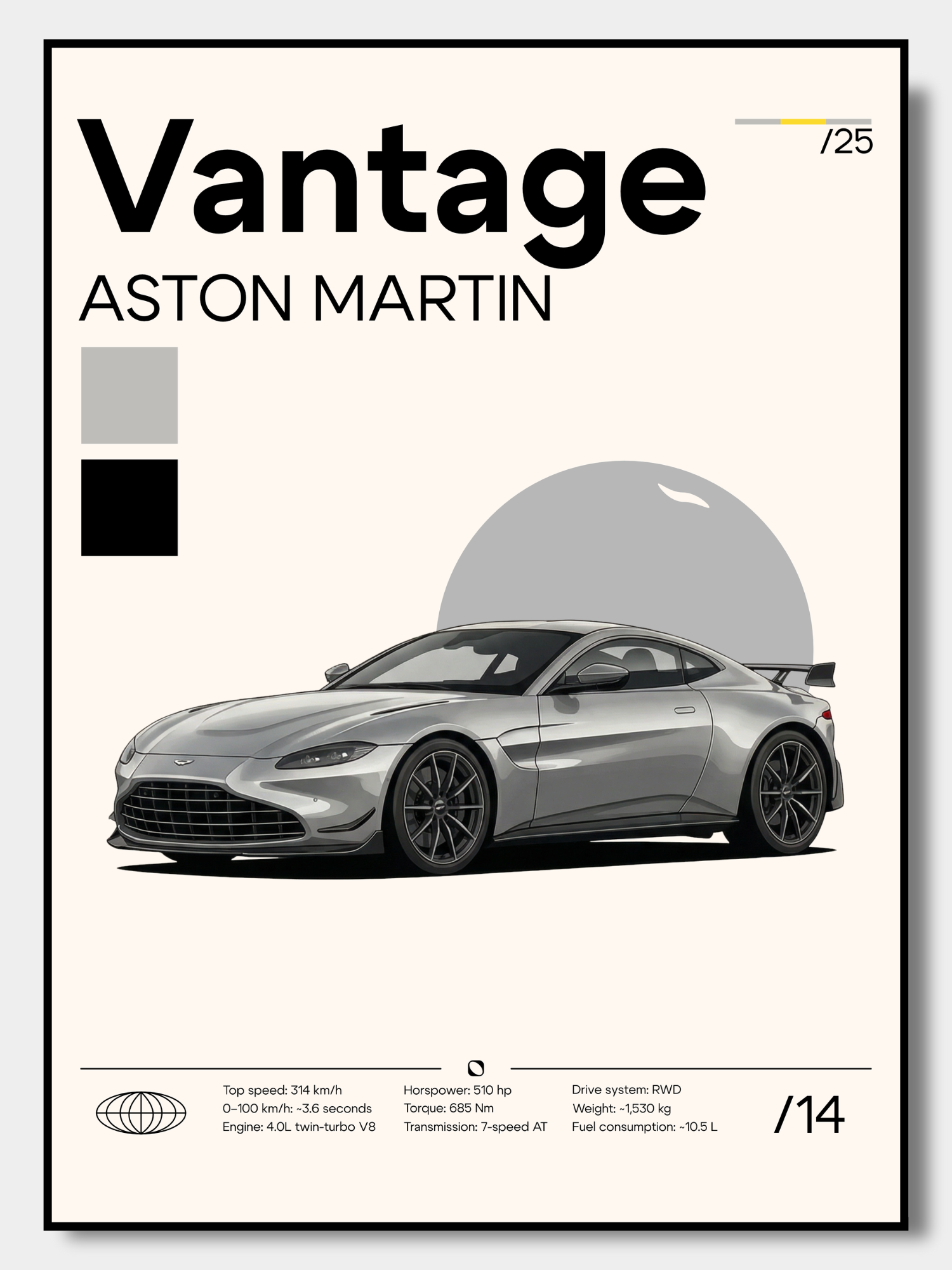 Poster Aston Martin Vantage