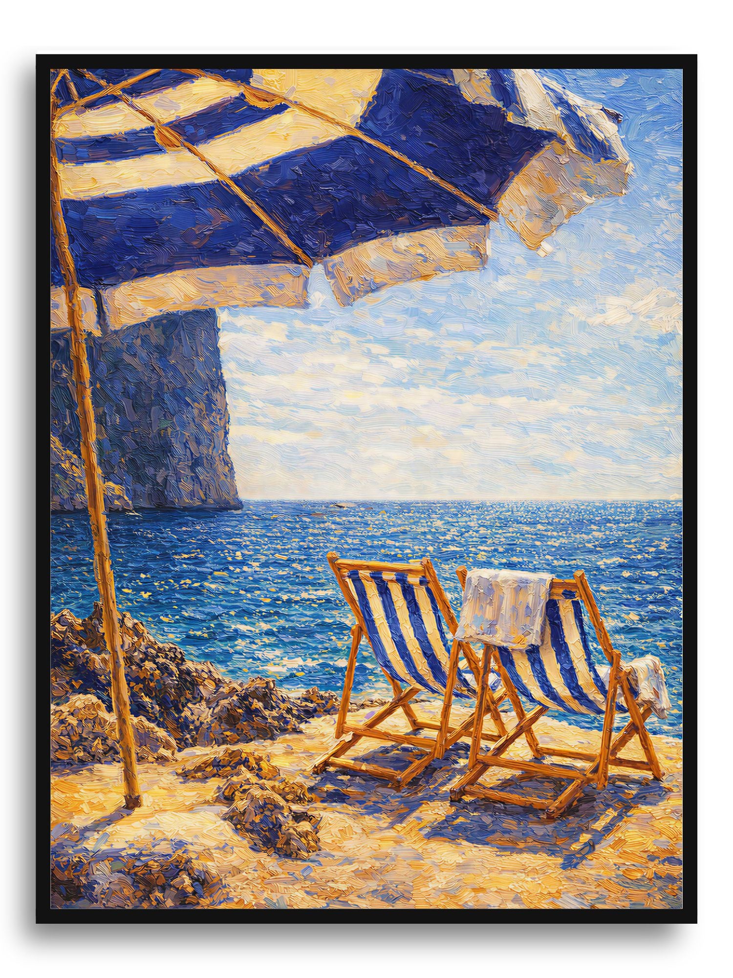 Plakat Granatowy Parasol