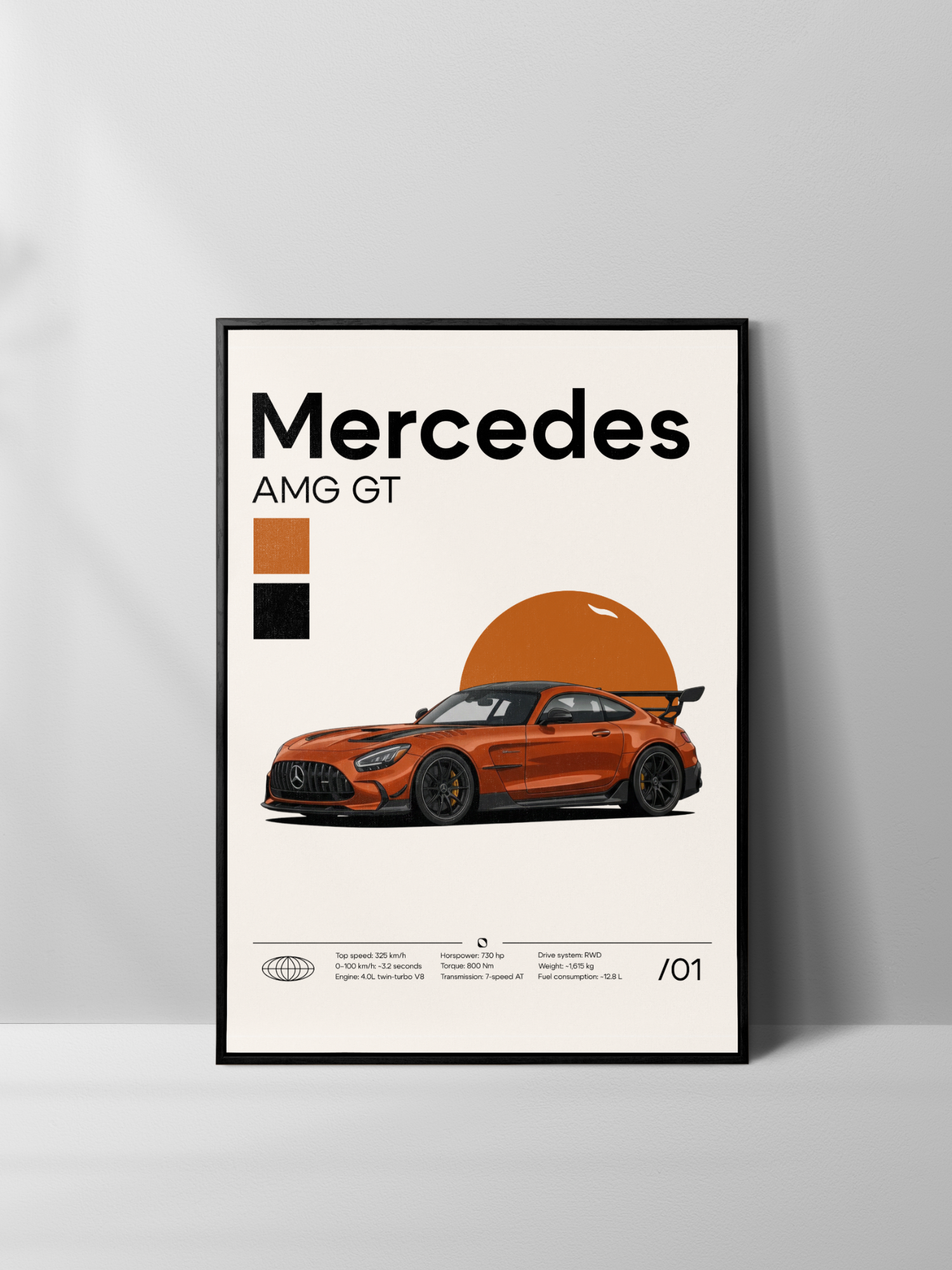 Poster Mercedes AMG GT Black Series