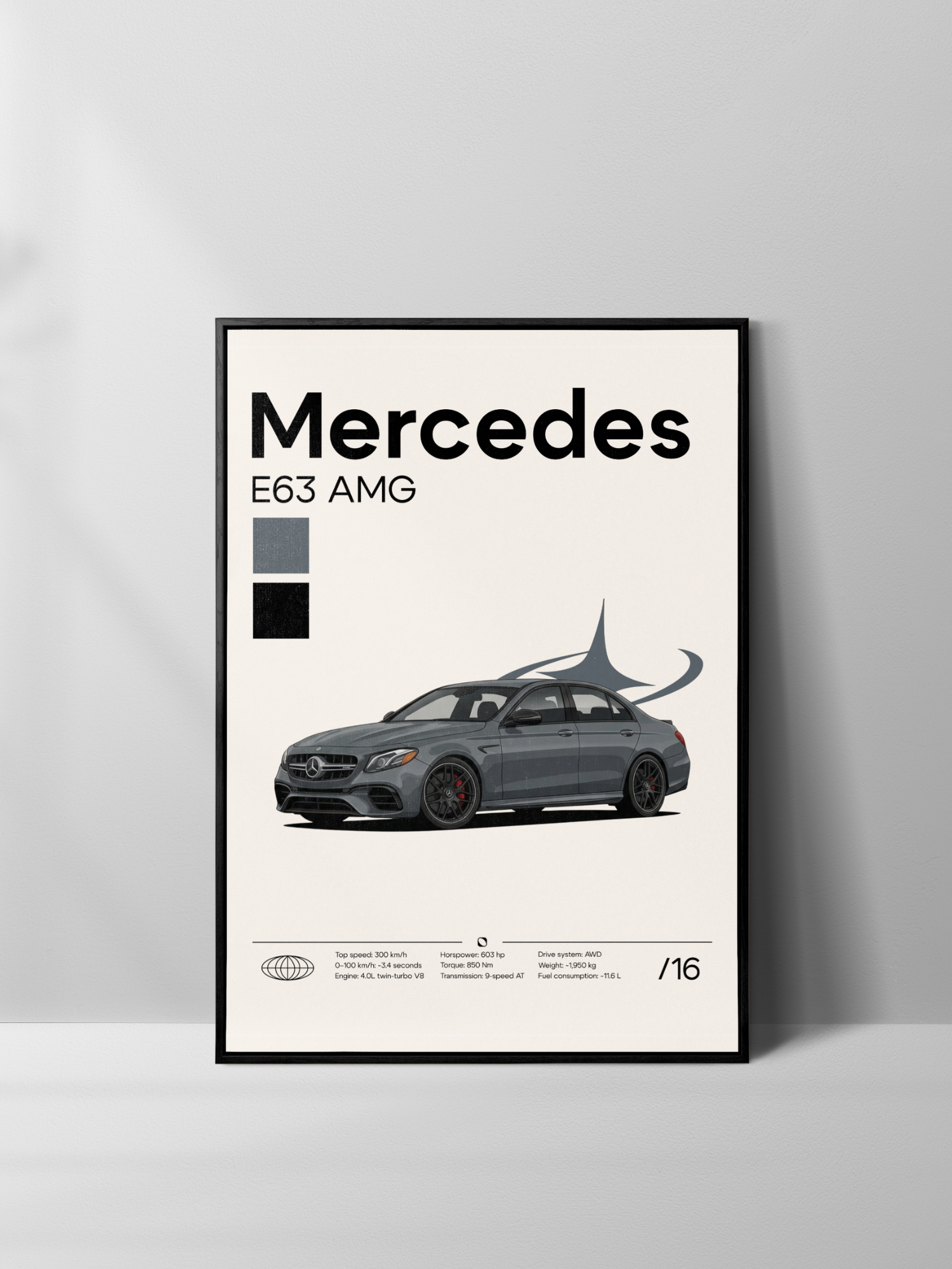 Poster Mercedes E63 AMG