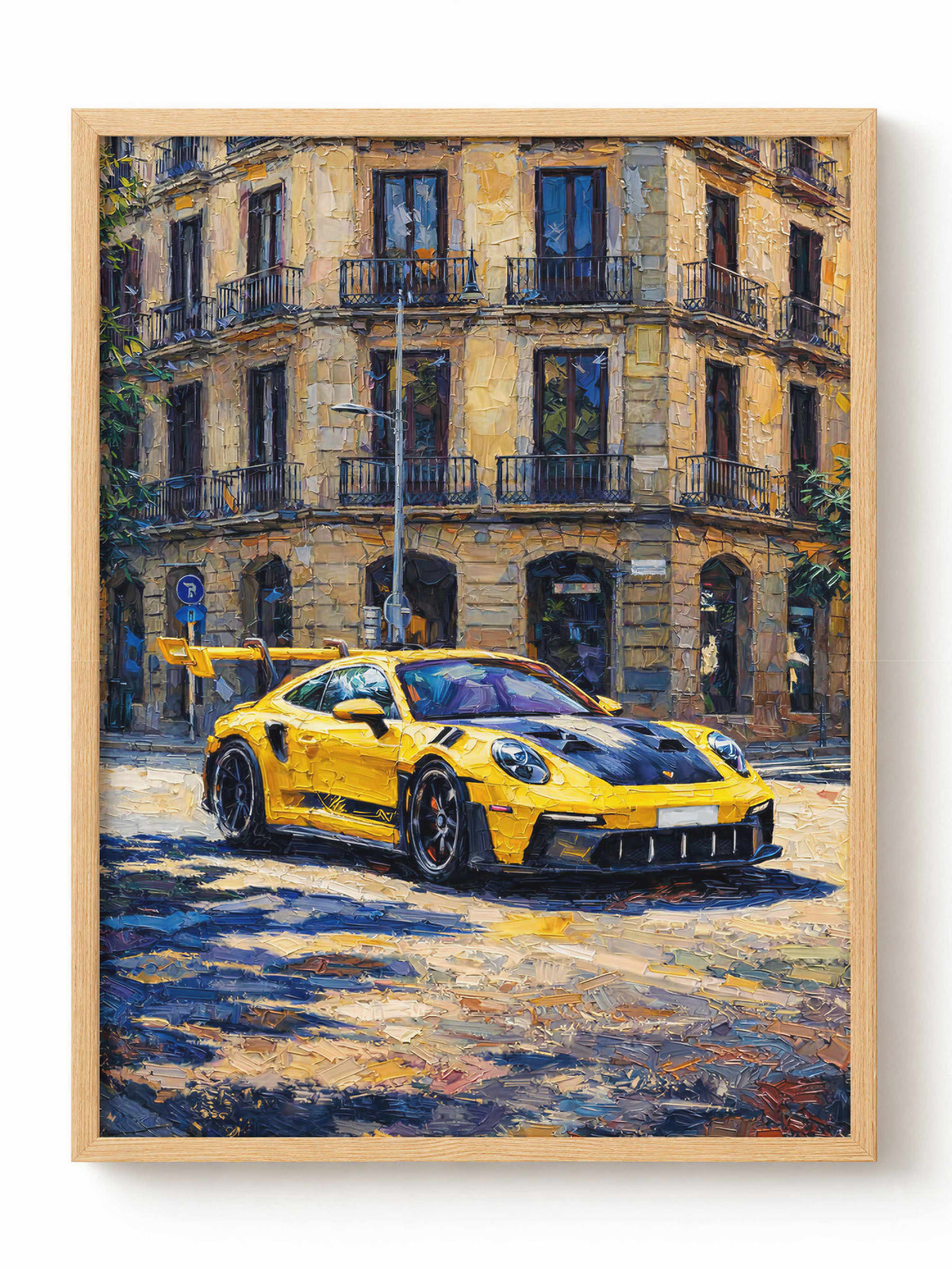 Plakat Żółte Porsche 911