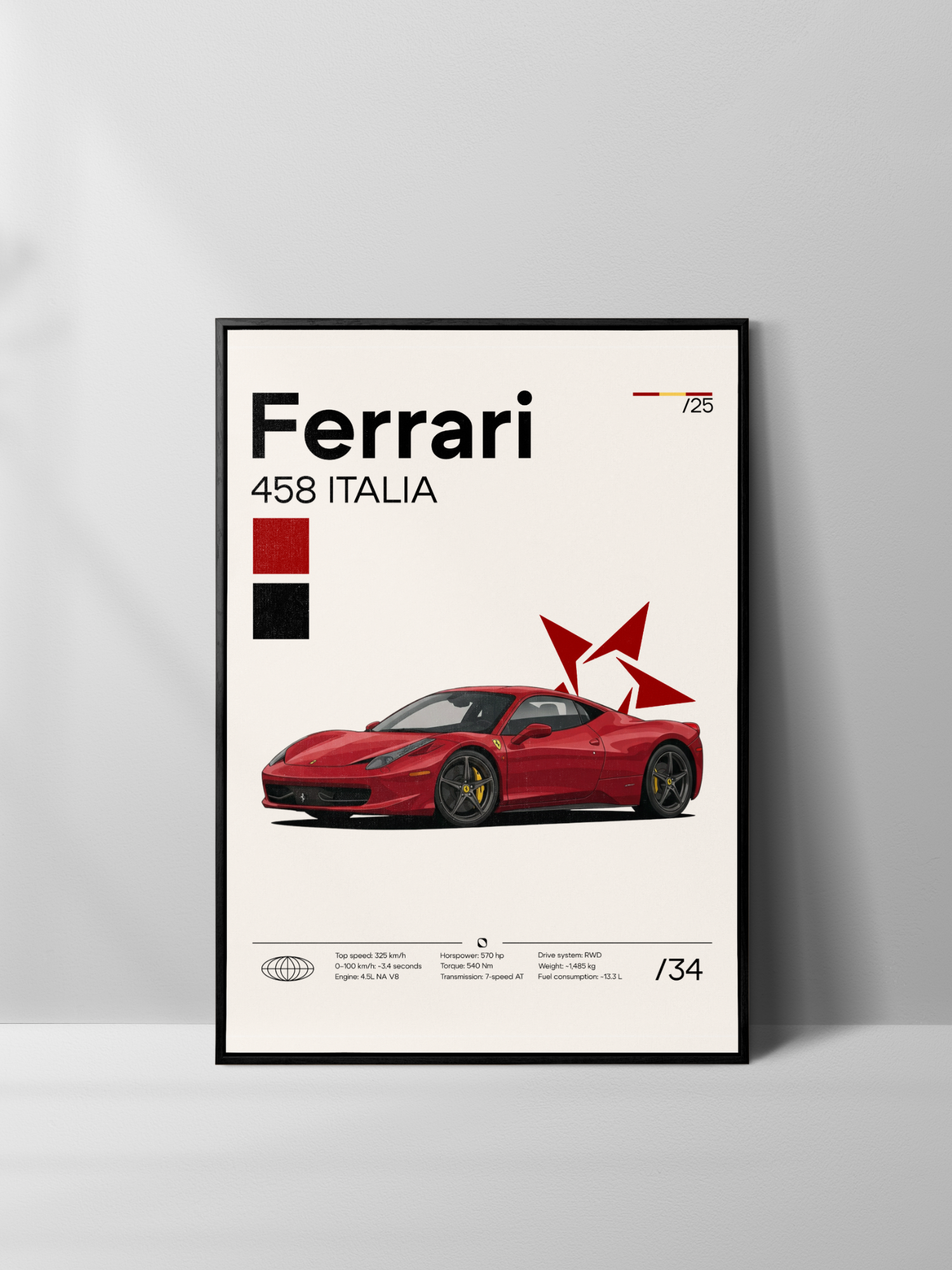 Poster Ferrari 458 Italia