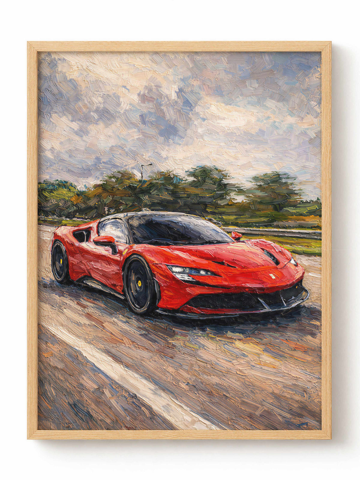 Red Ferrari SF90 Poster