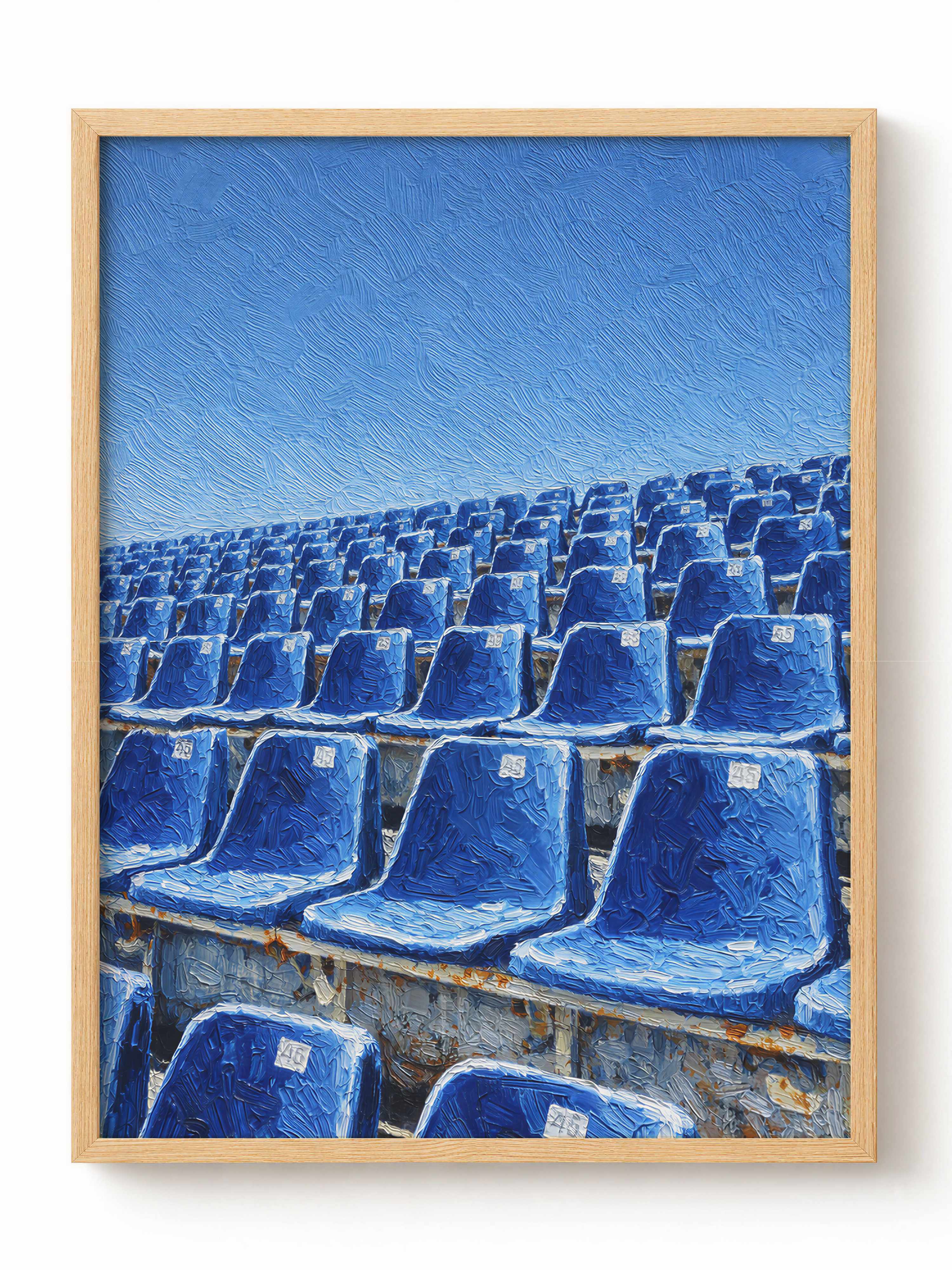 Blue Stadium Seats Poster