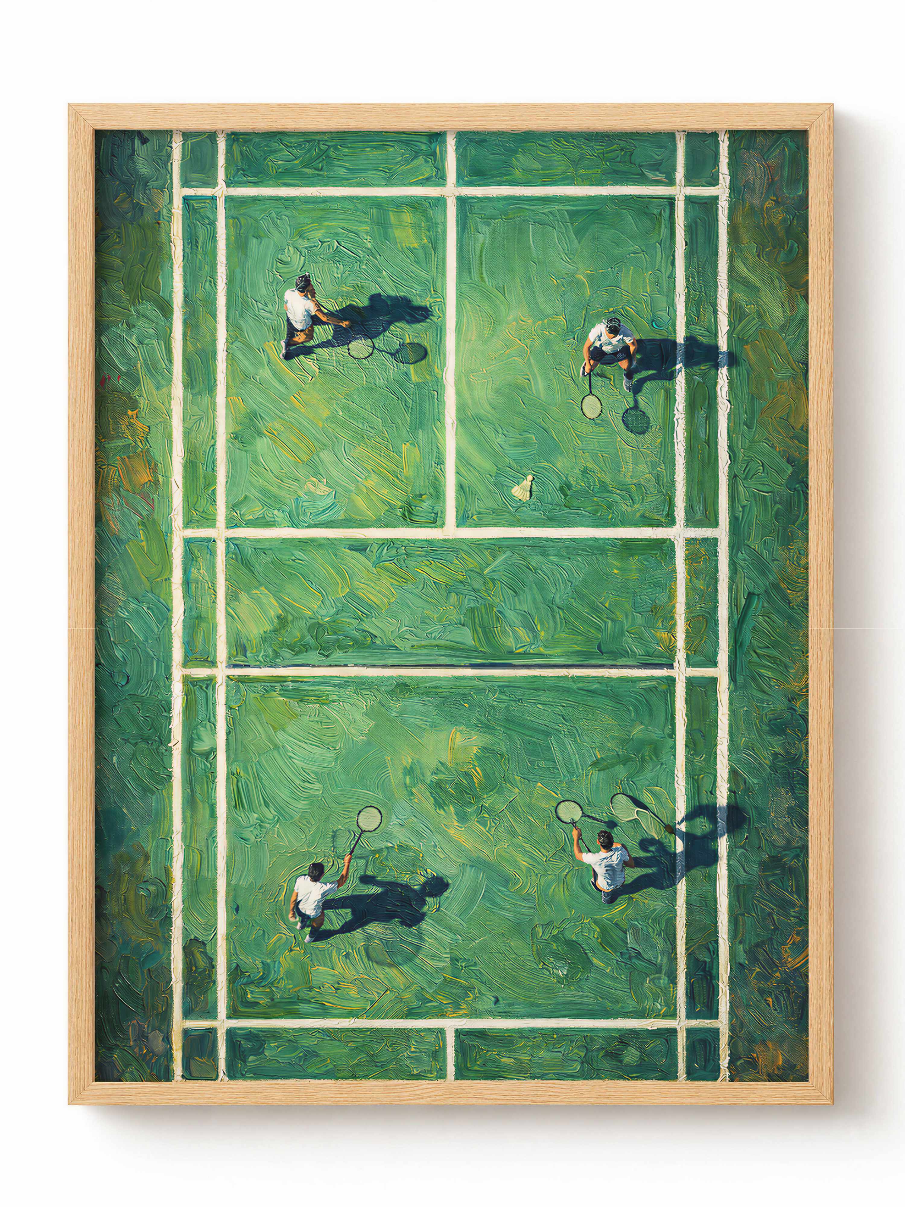 Badminton Court Top View Poster
