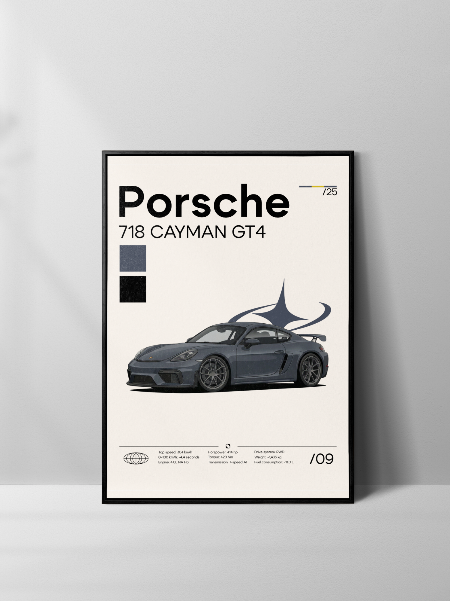 Poster Porsche 718 Cayman GT4