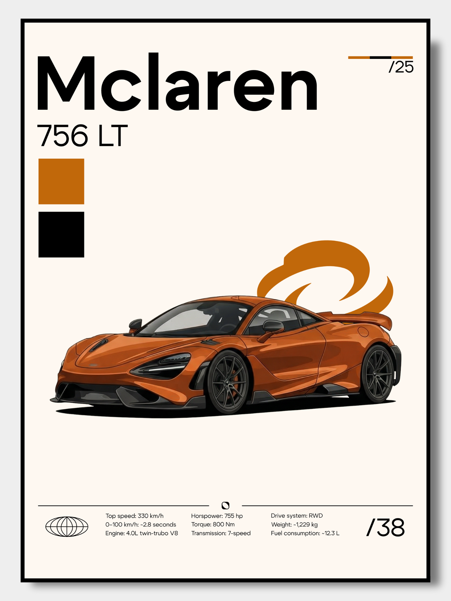 Poster Mclaren 756LT