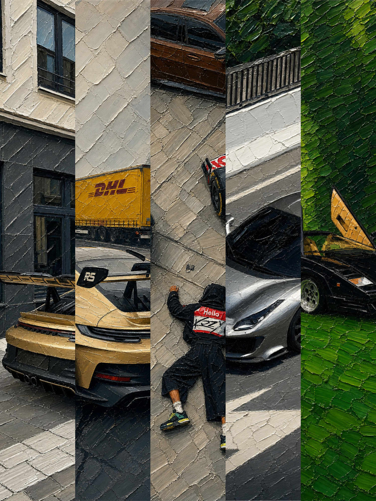 Minimalist Supercar -  Phone Wallpapers (Set of 5)