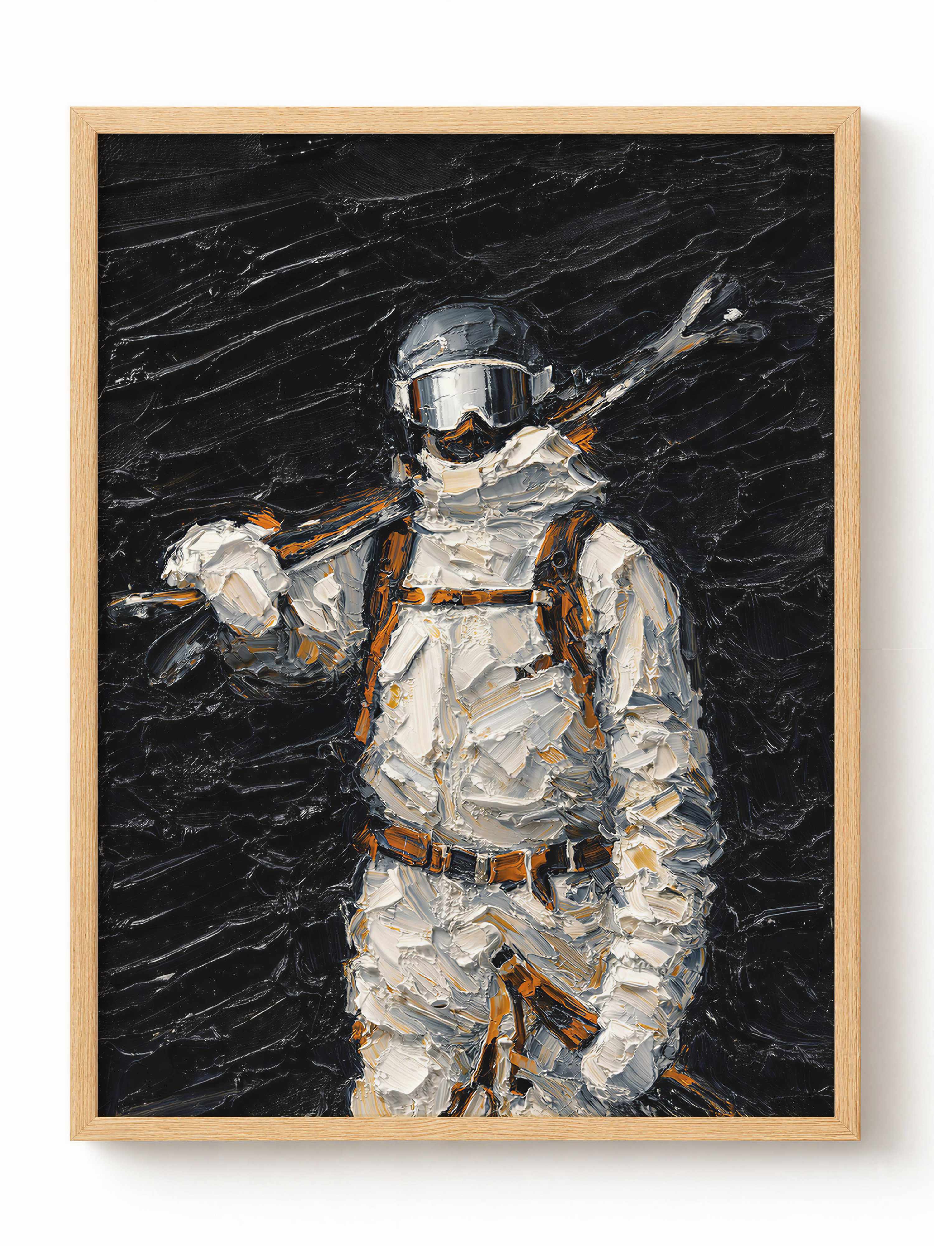 Winter Skier Portrait Poster