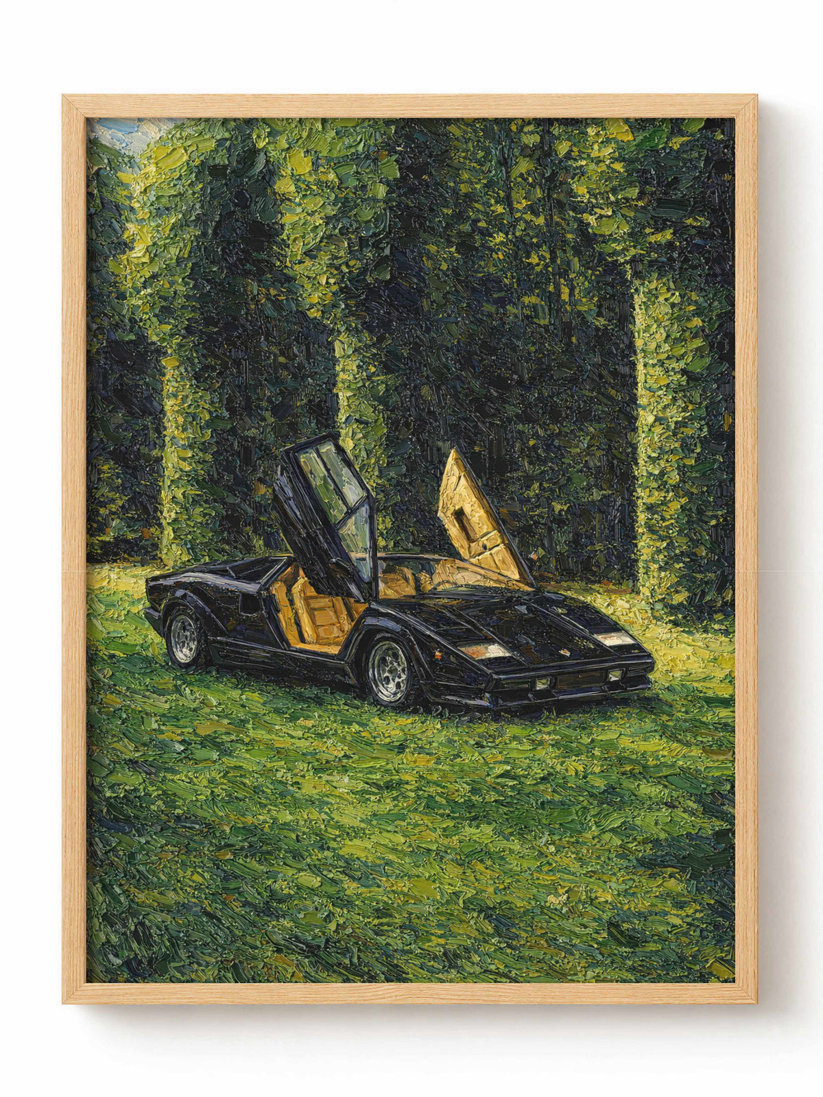 Vintage Lamborghini Countach Garden Poster