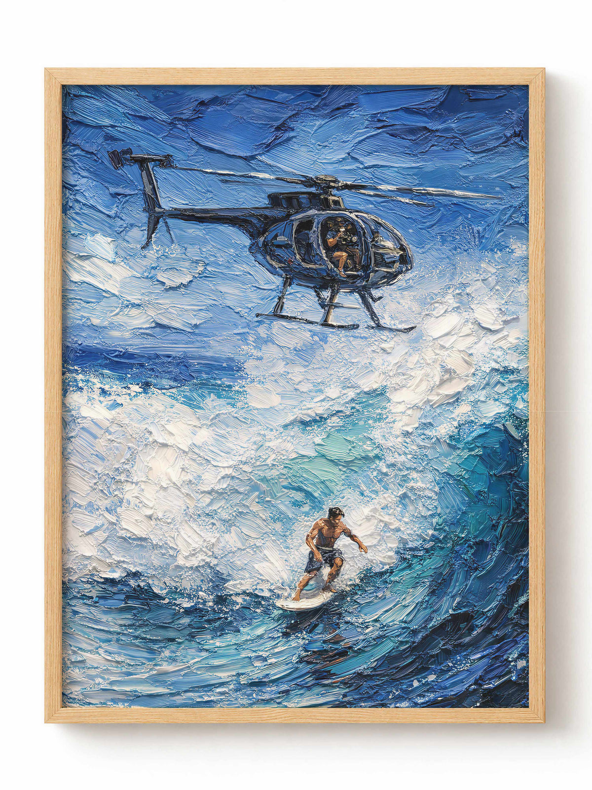 Extreme Wave and Helicopter Poster