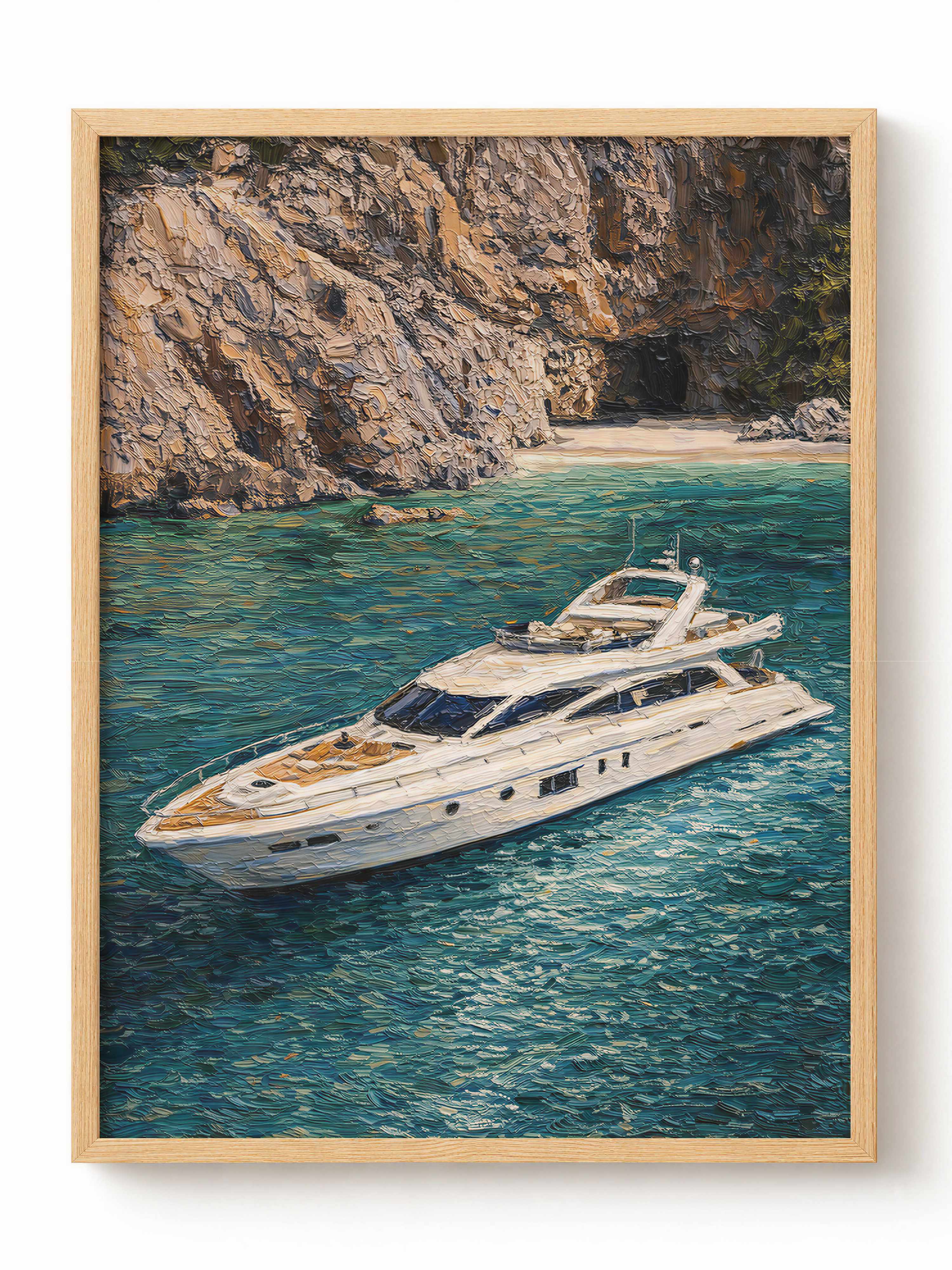 Luxury Motor Yacht Bay Poster