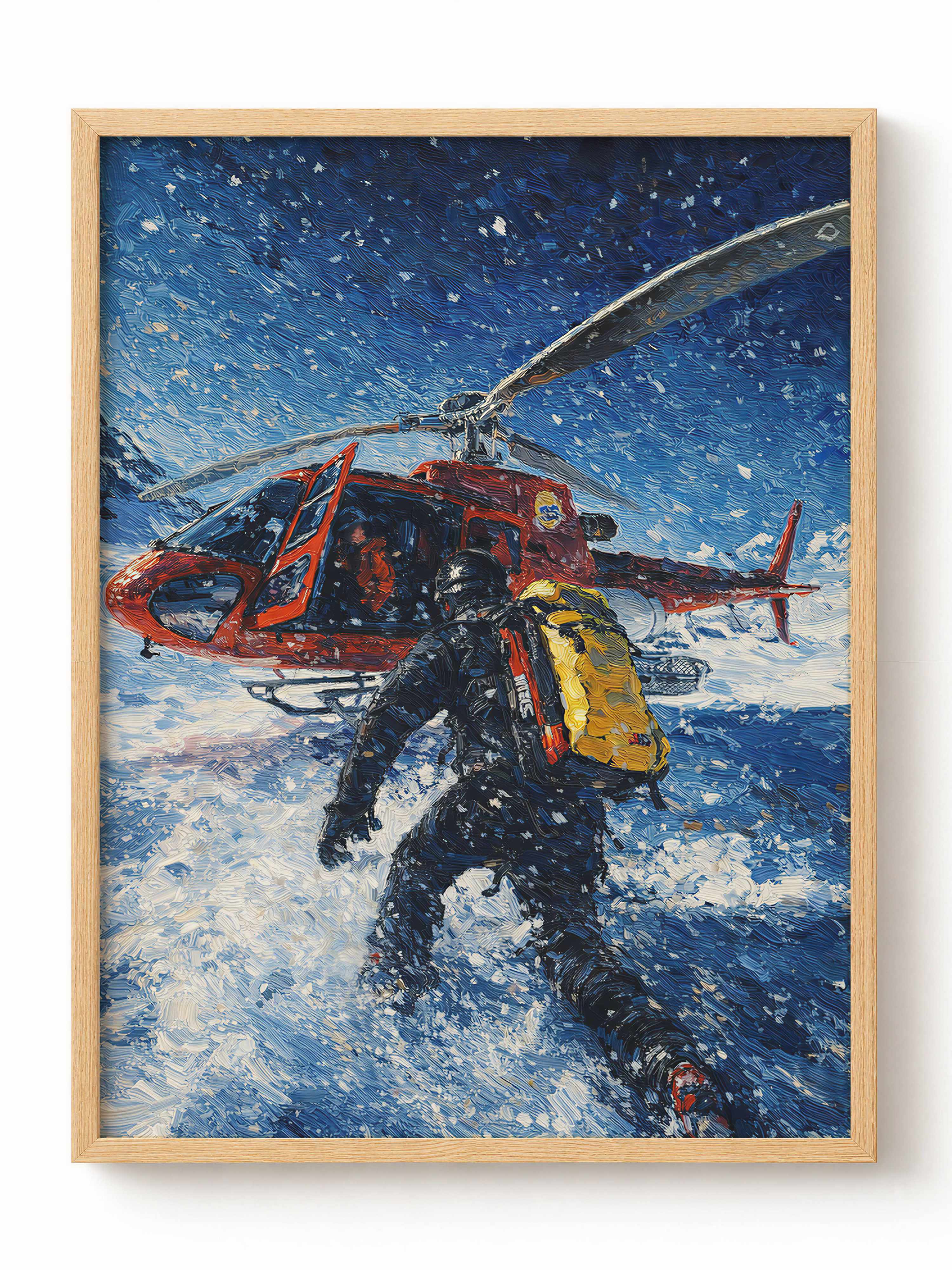Mountain Rescue Helicopter Poster