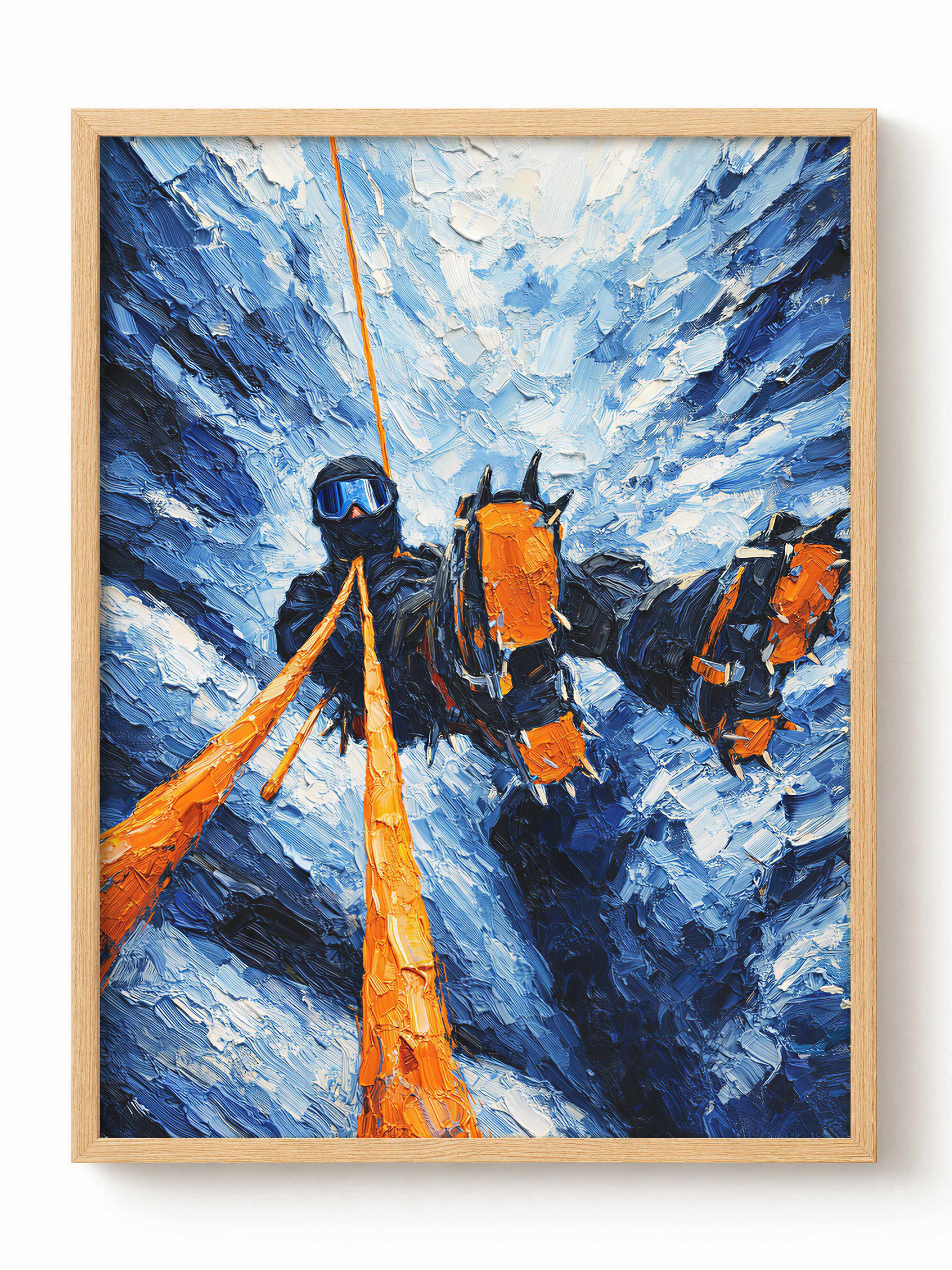 Ice Climbing Rappel Poster