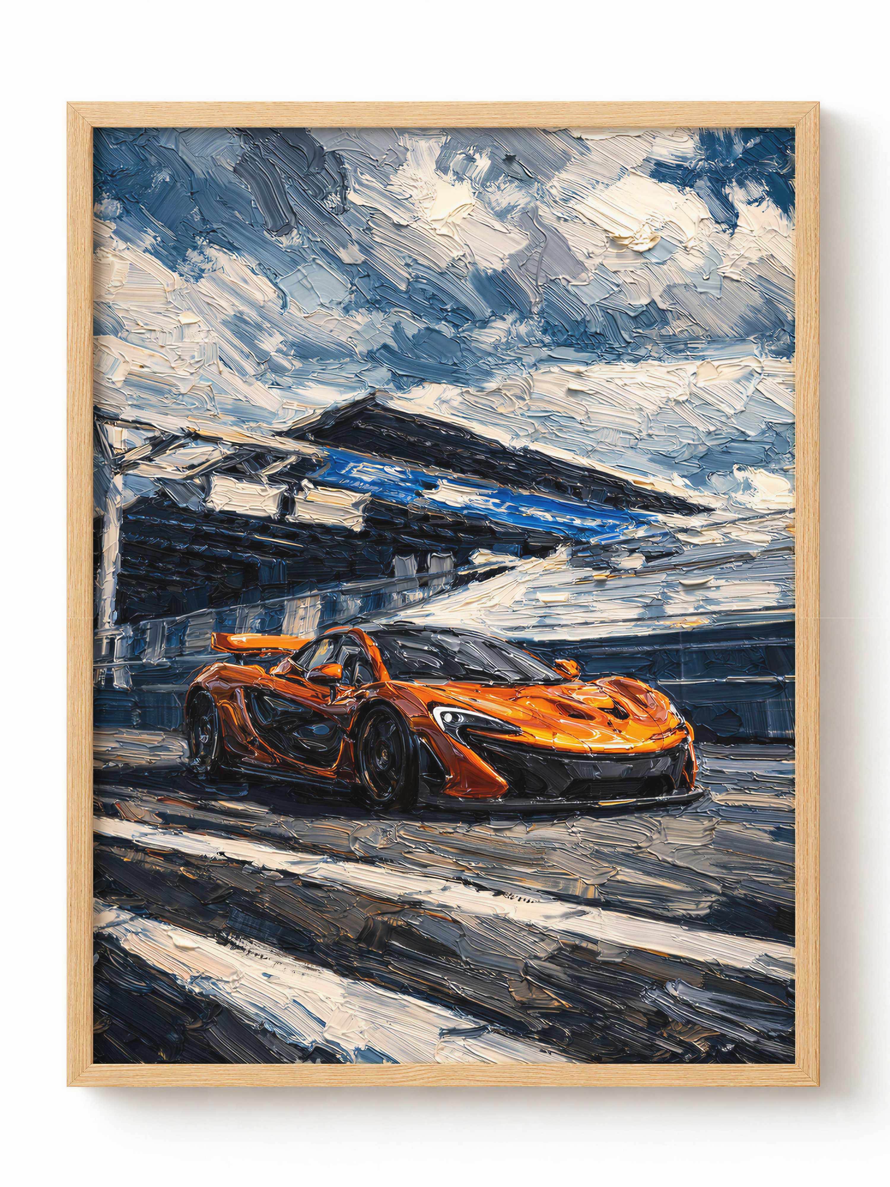 McLaren P1 Race Track Poster