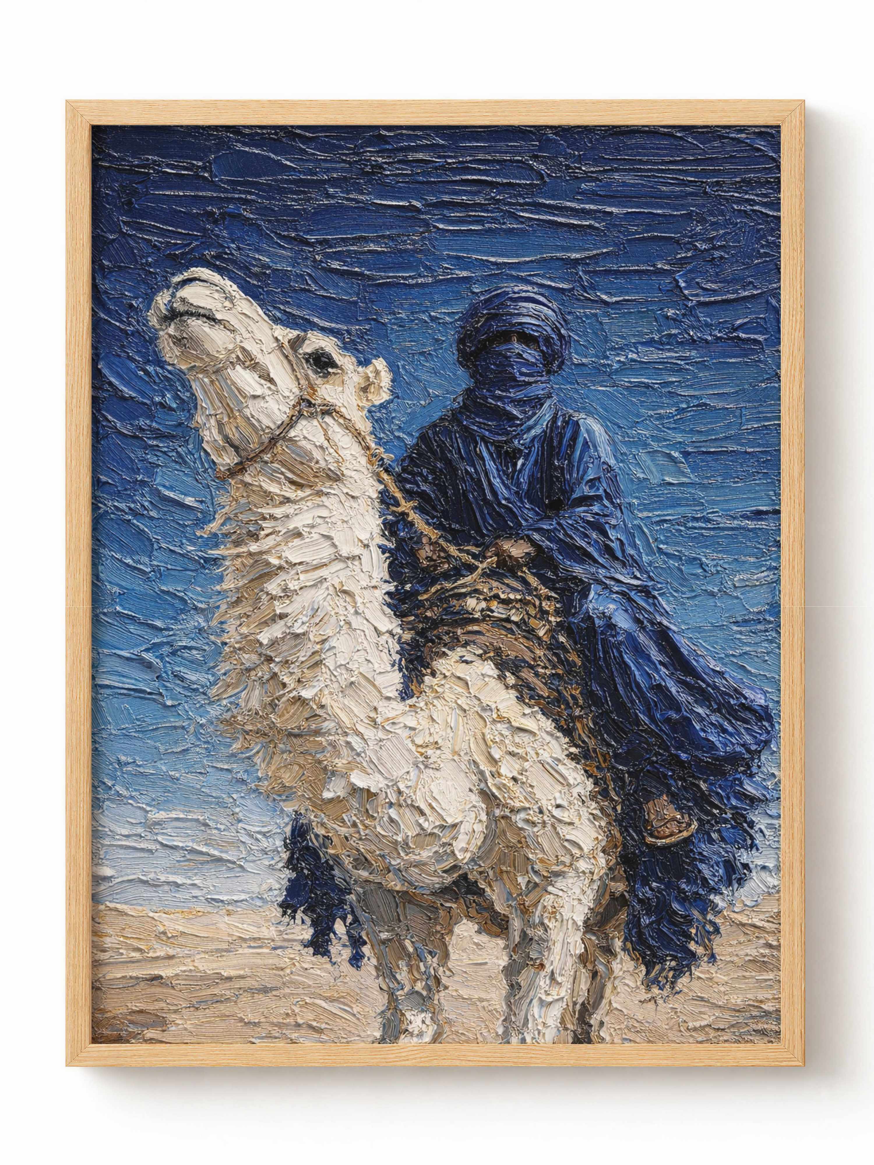 Tuareg Riding Camel Desert Poster