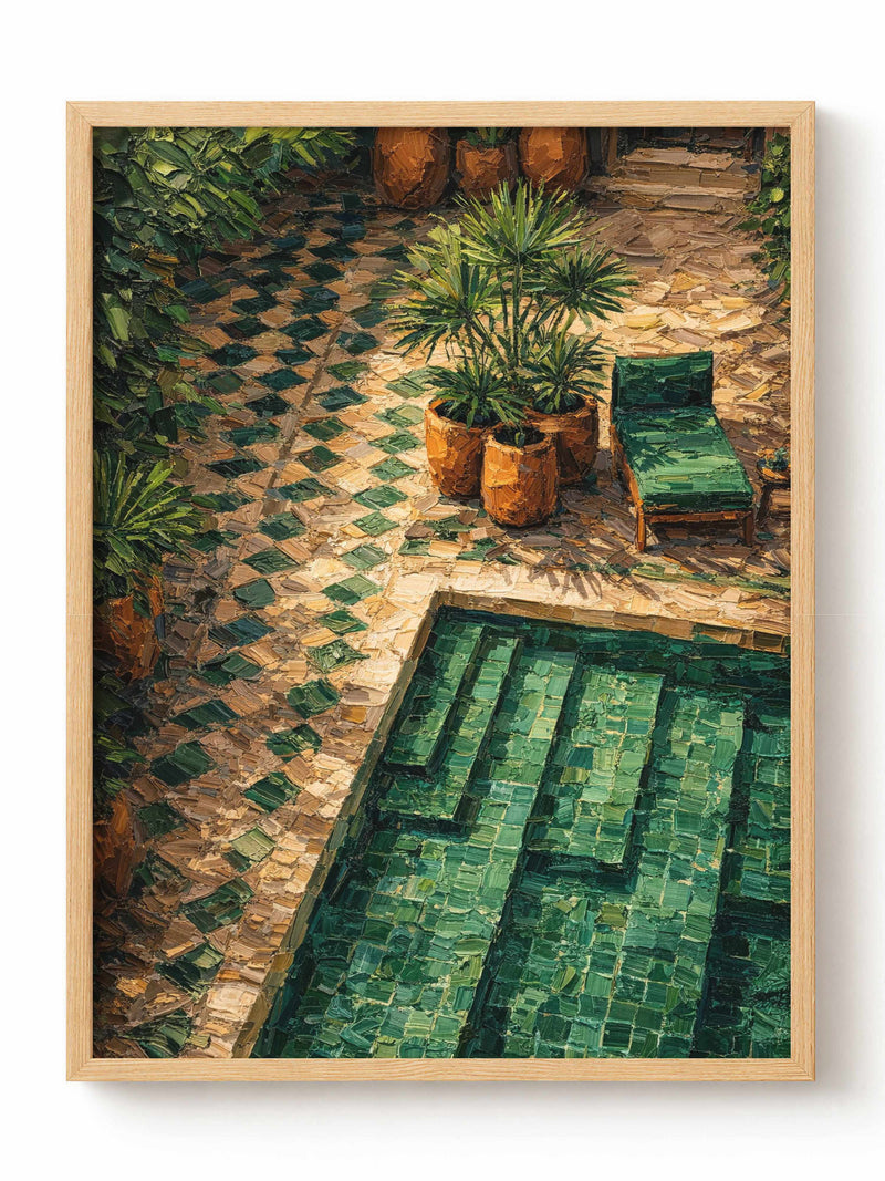 Emerald Pool Courtyard Patio Poster