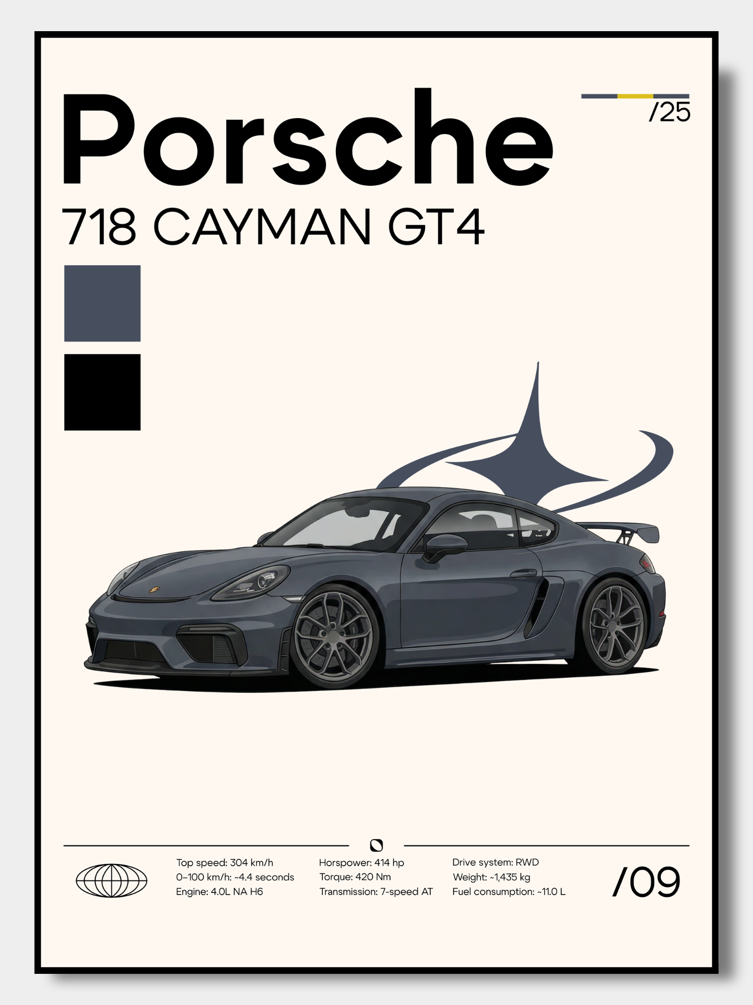 Poster Porsche 718 Cayman GT4