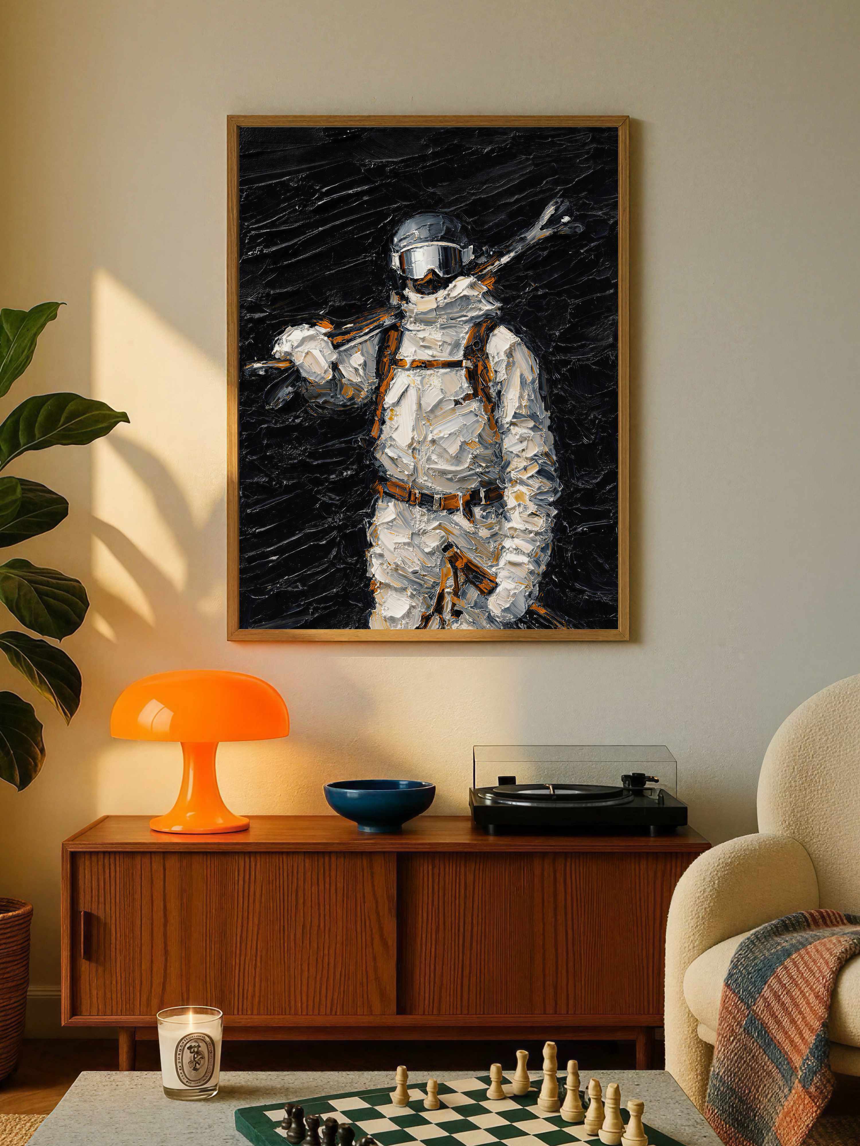 Winter Skier Portrait Poster