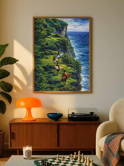 Coastal Surf Path Poster