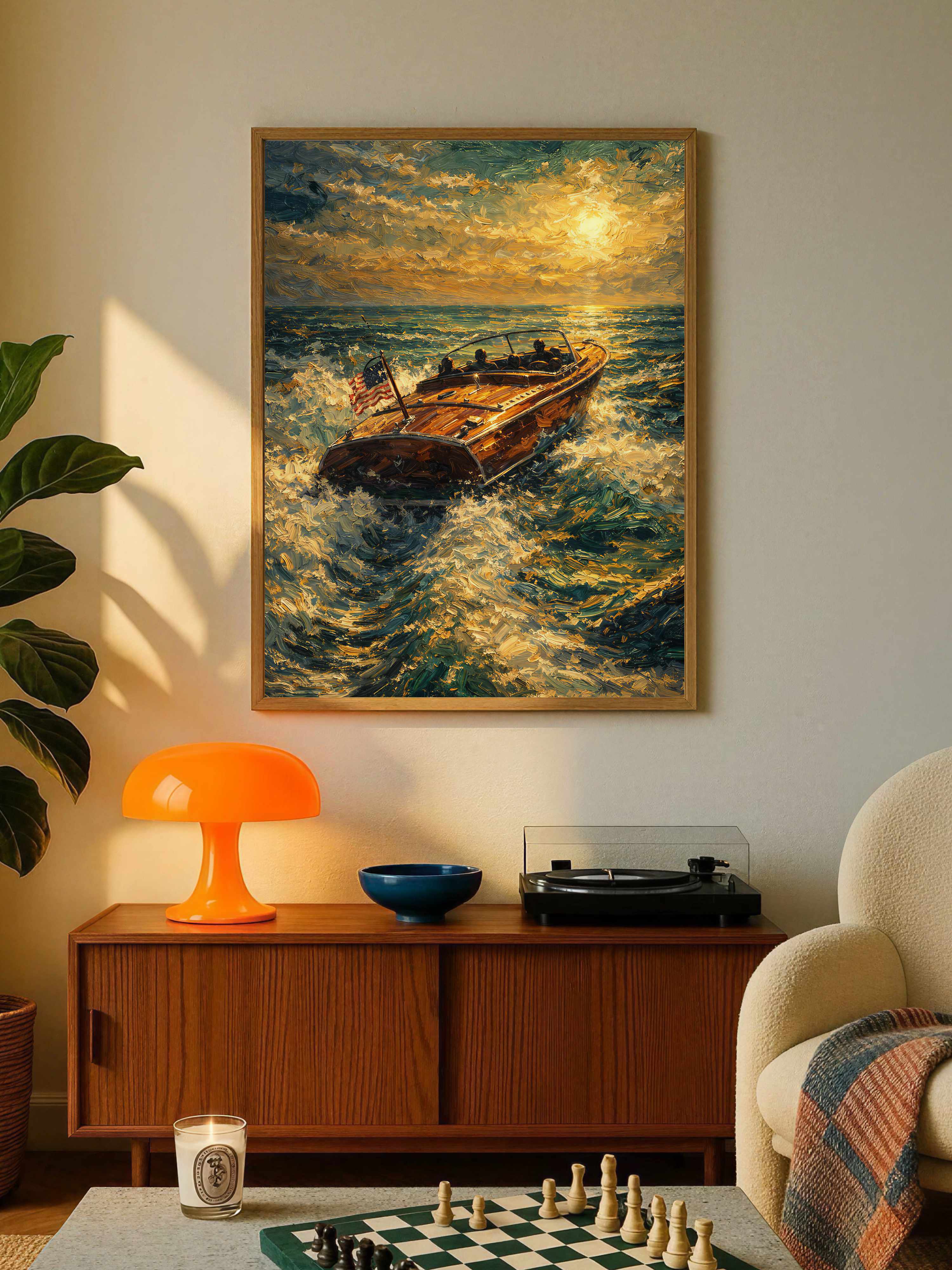 Luxury Speedboat Poster