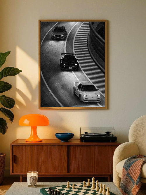 Night Ramp Supercars Poster