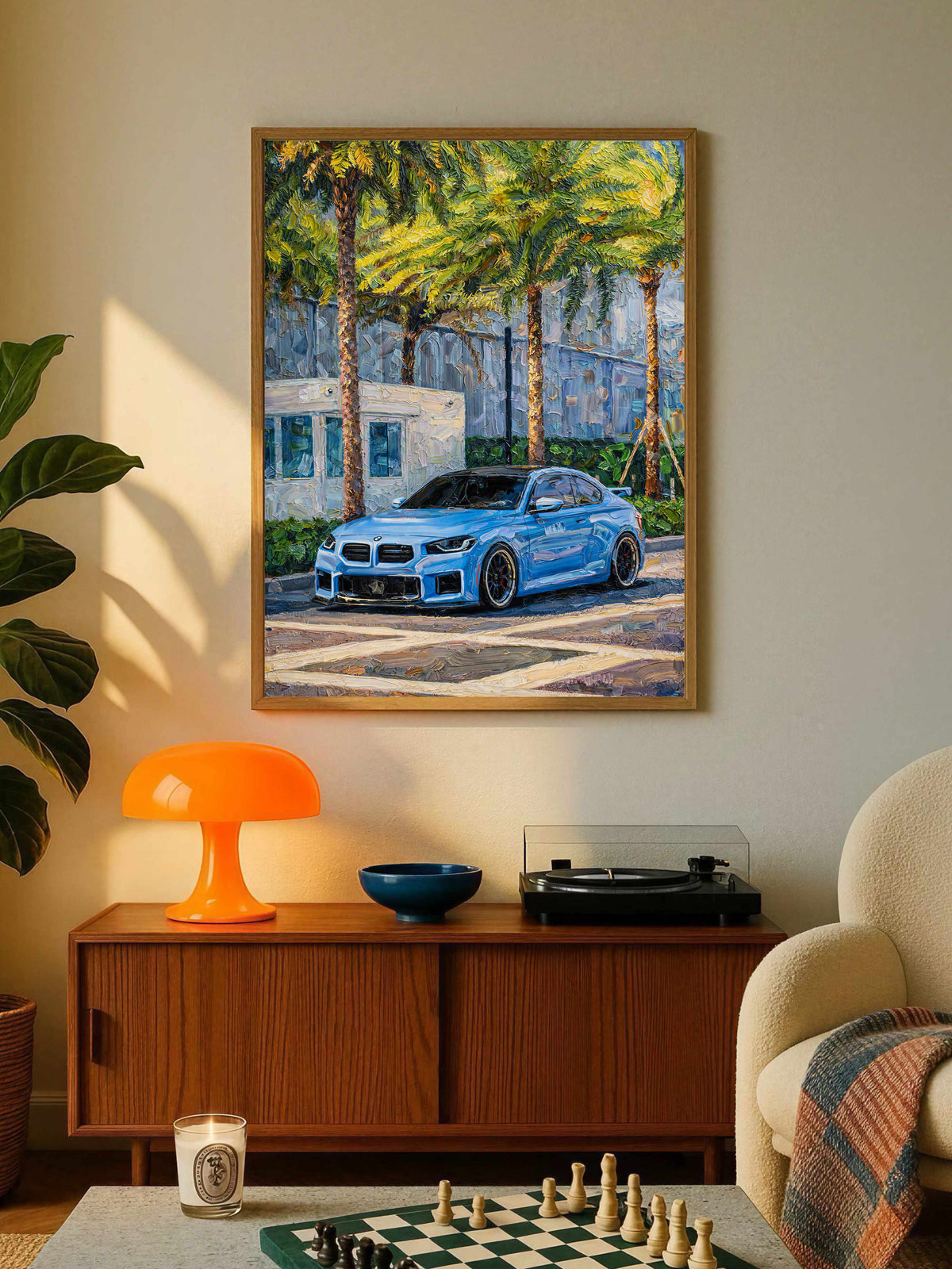 Błękitne BMW M2 Plakat