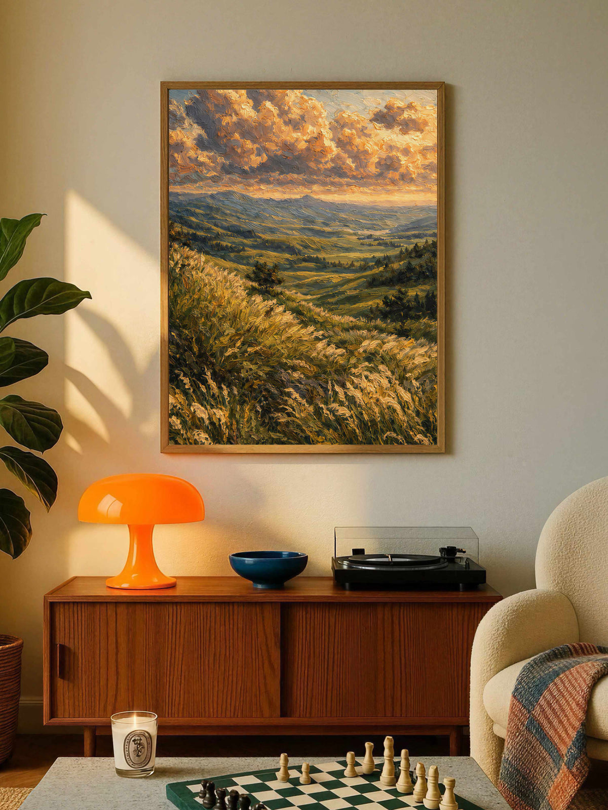 Mountain Valley Sunrise Poster
