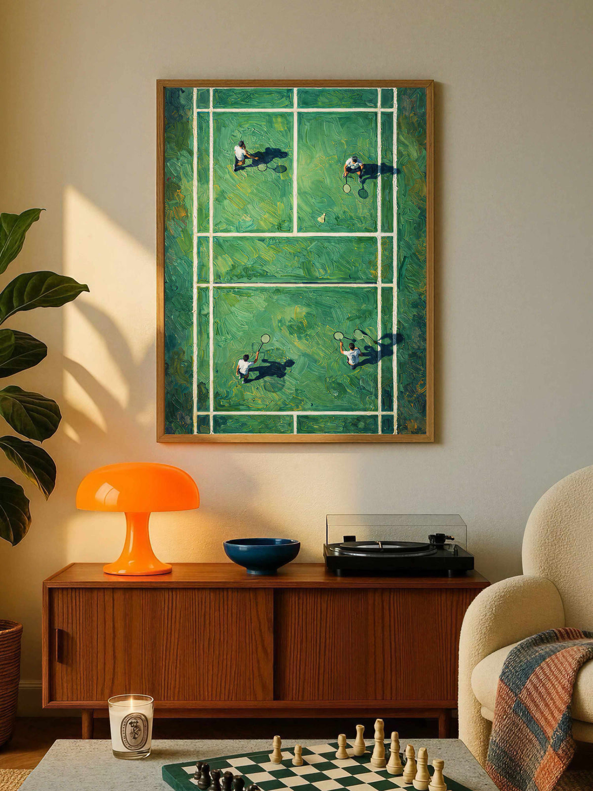 Badminton Court Top View Poster