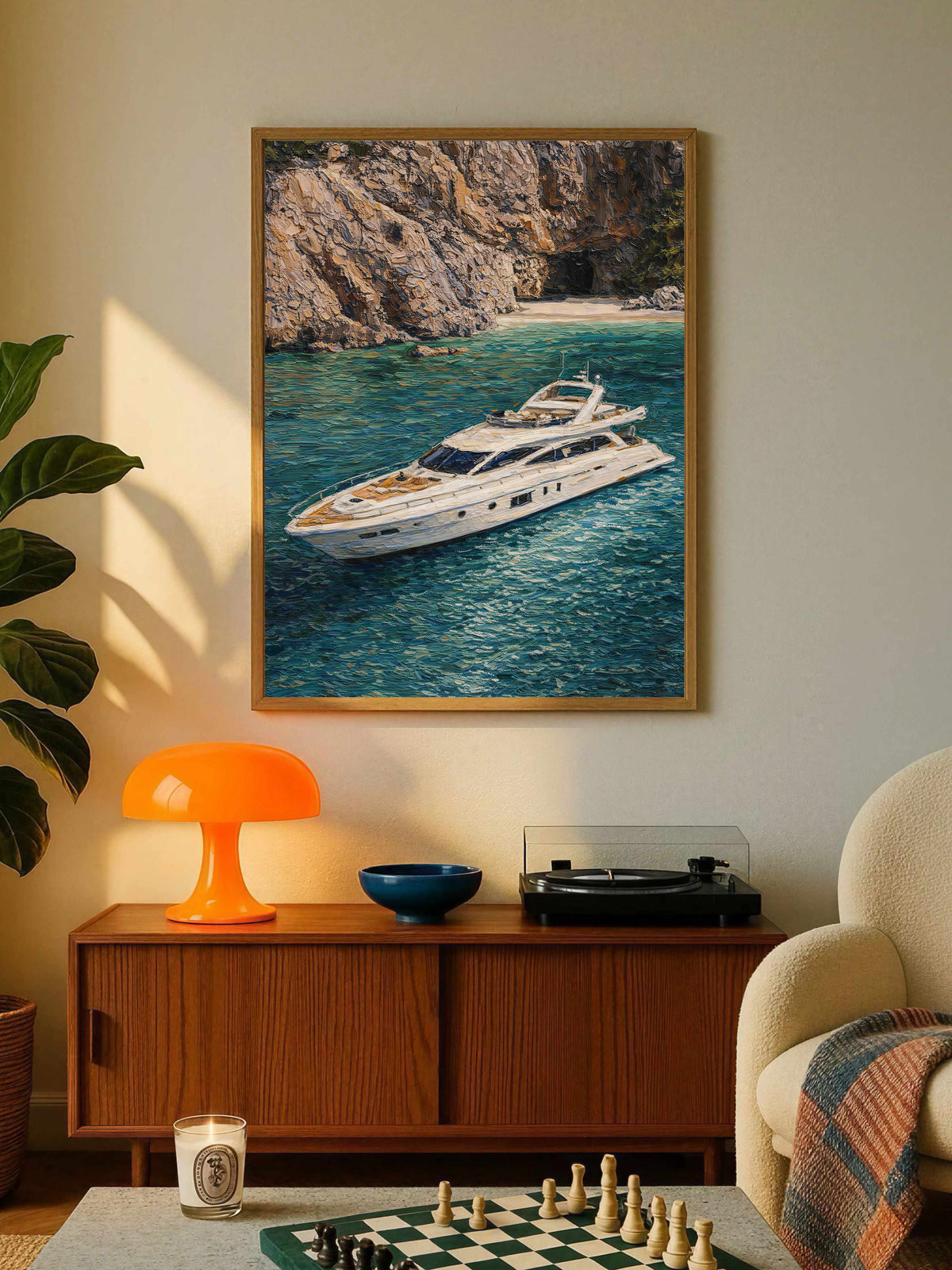 Luxury Motor Yacht Bay Poster