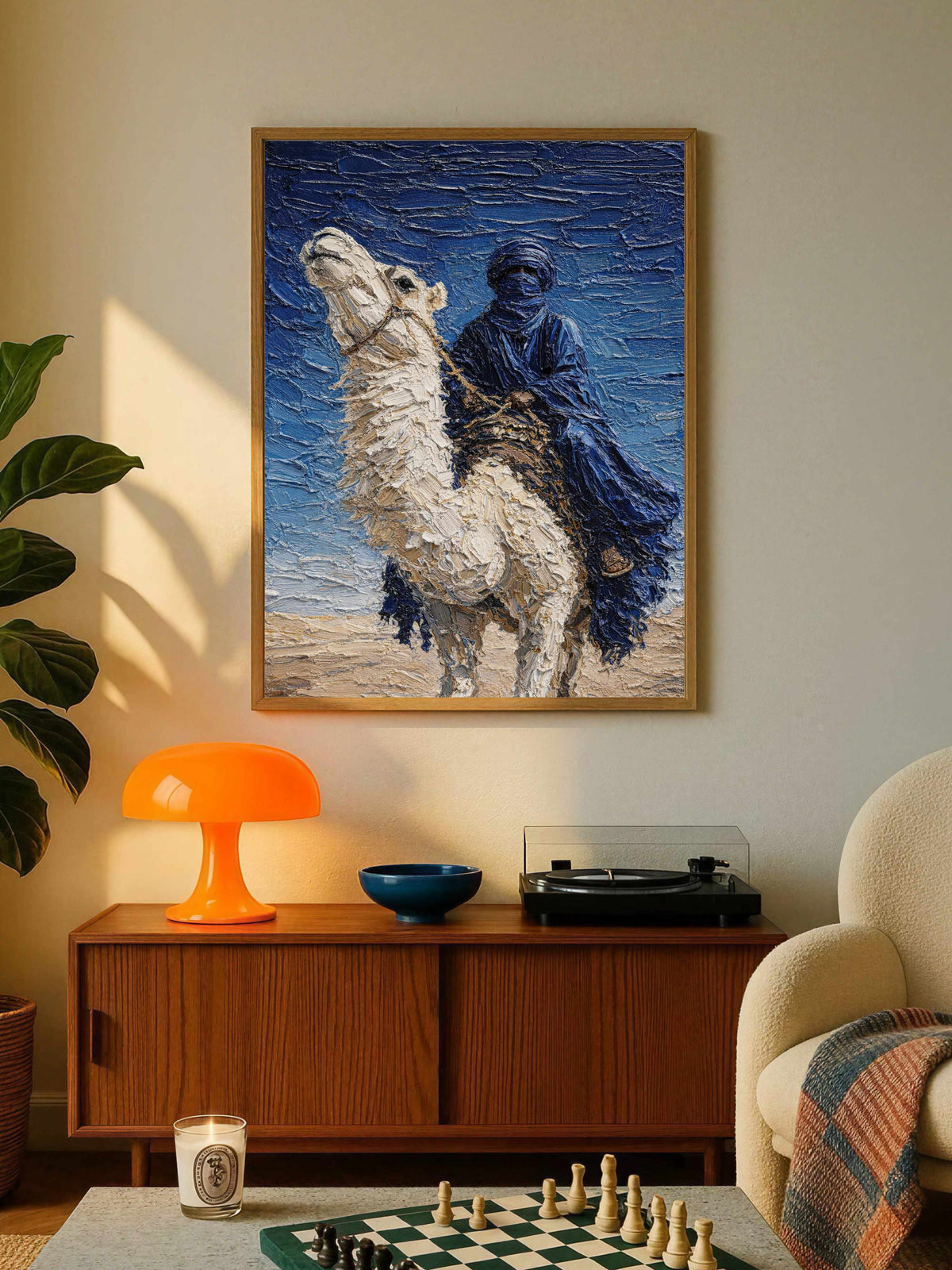 Tuareg Riding Camel Desert Poster
