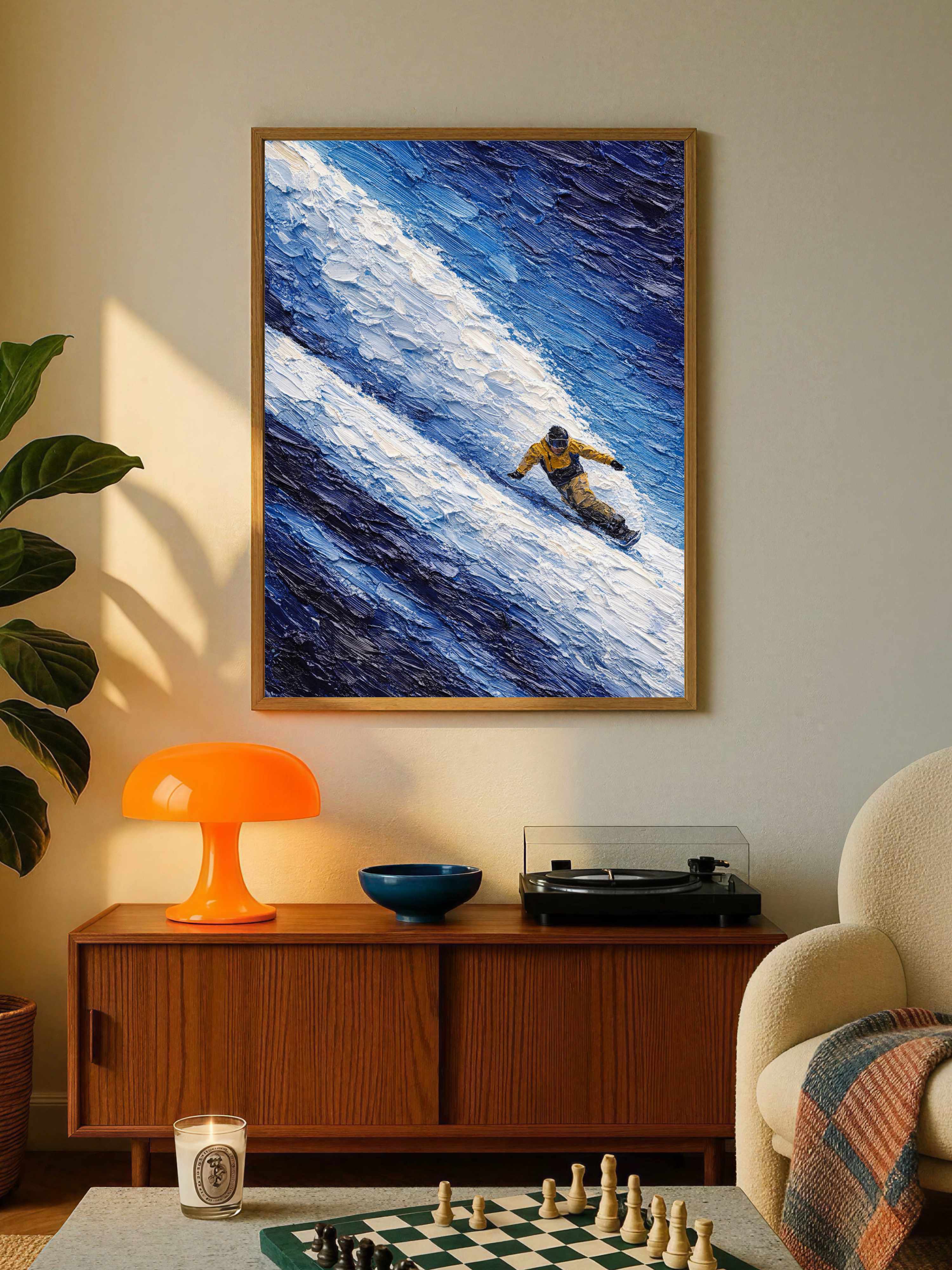 Snowboarder Powder Snow Poster
