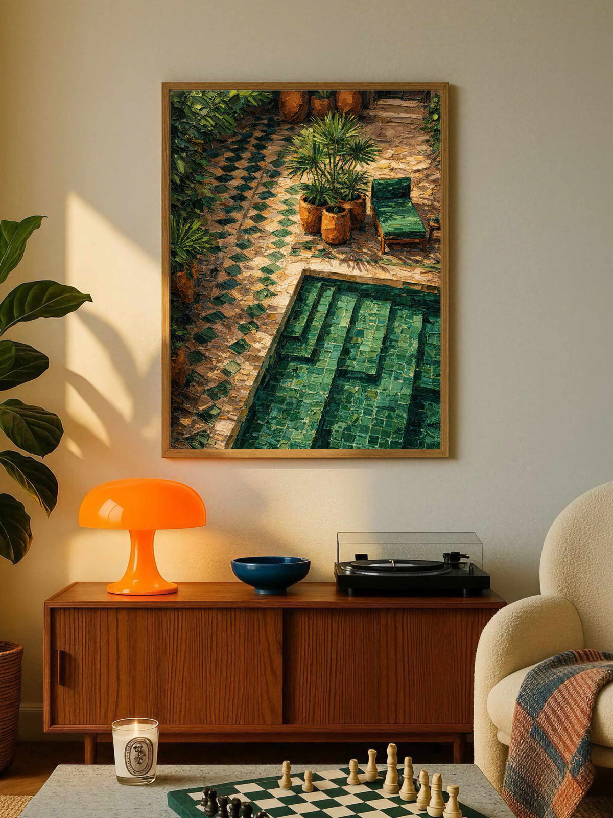 Emerald Pool Courtyard Patio Poster