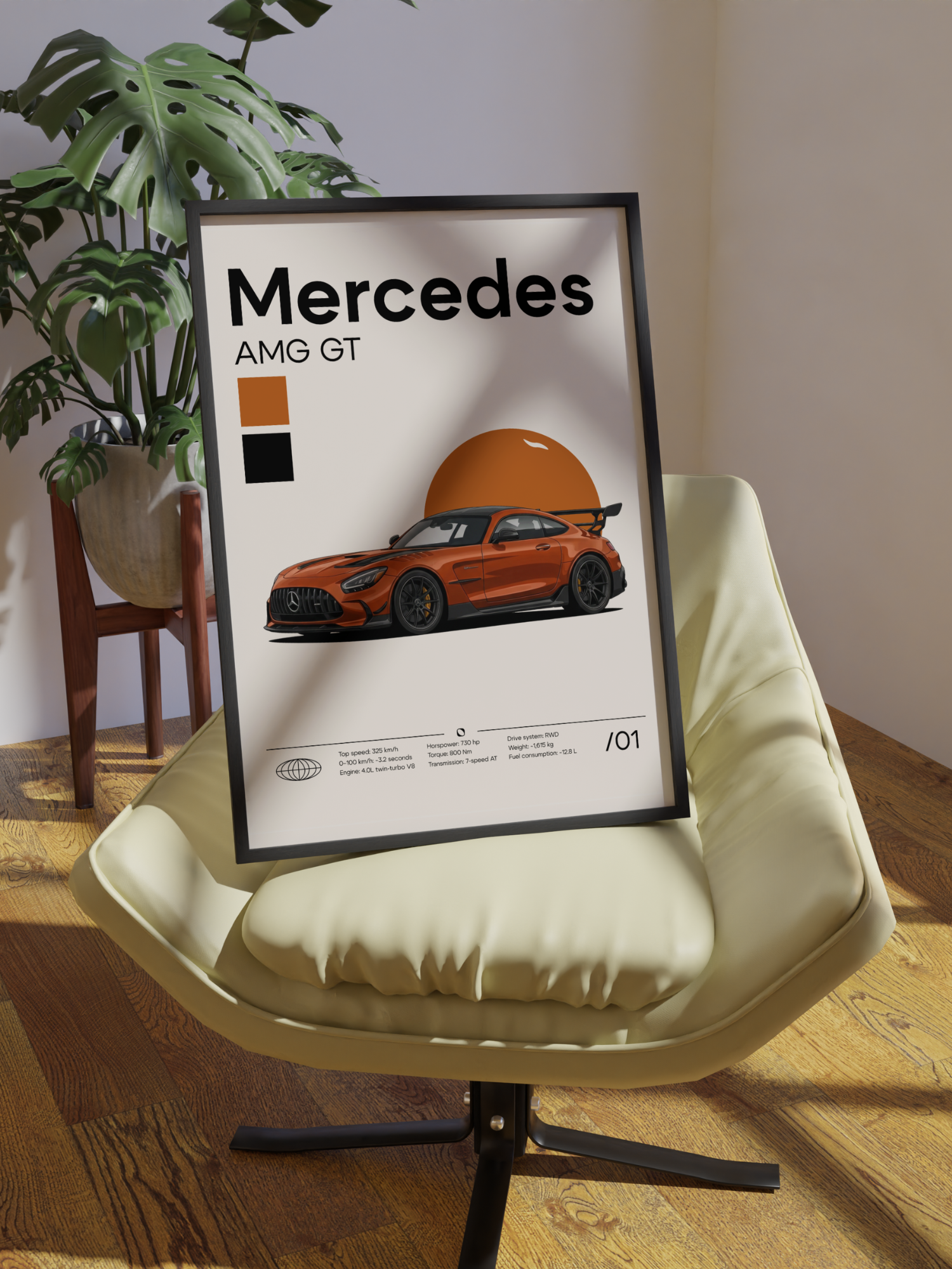 Poster Mercedes AMG GT Black Series