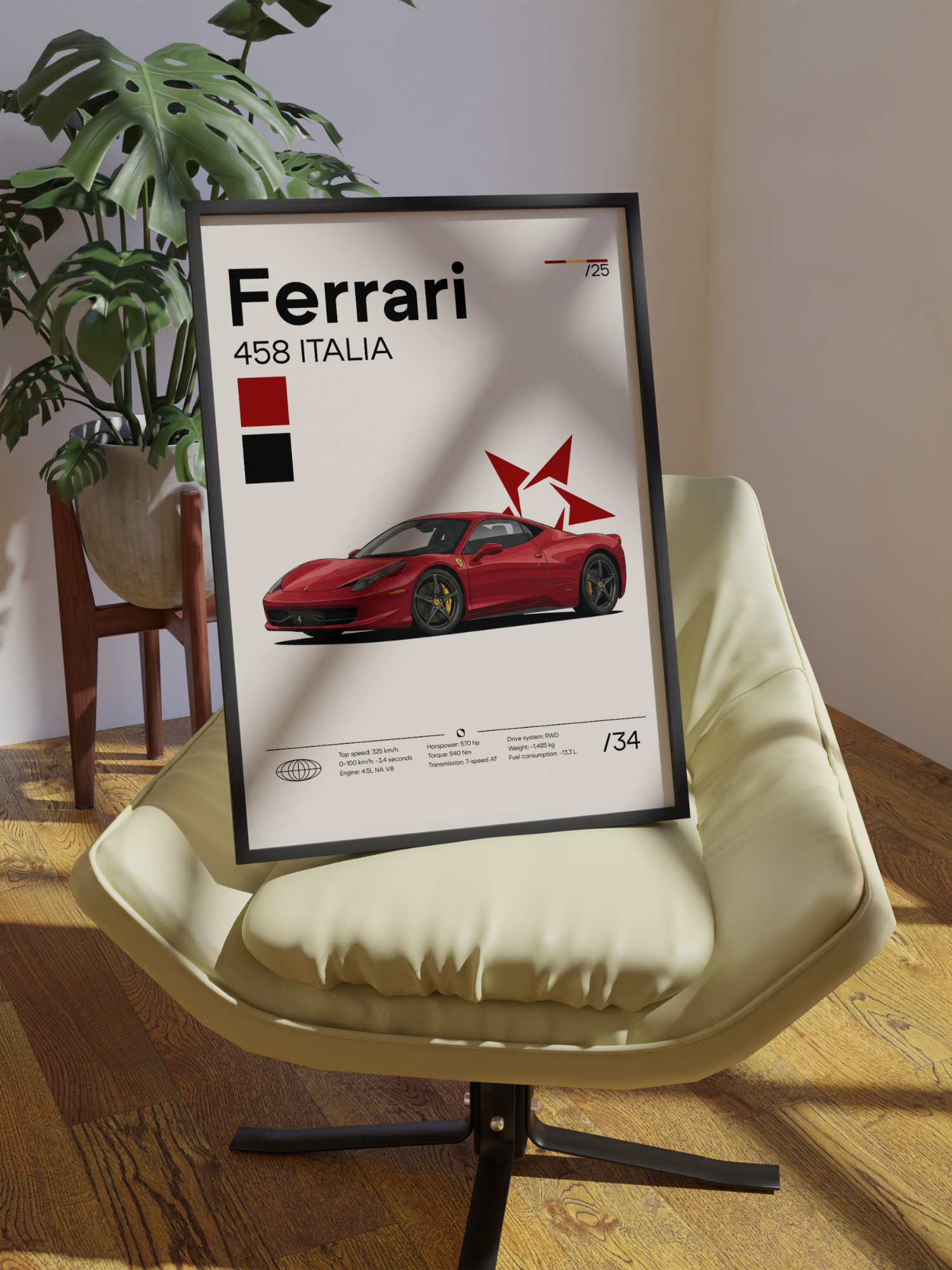 Poster Ferrari 458 Italia