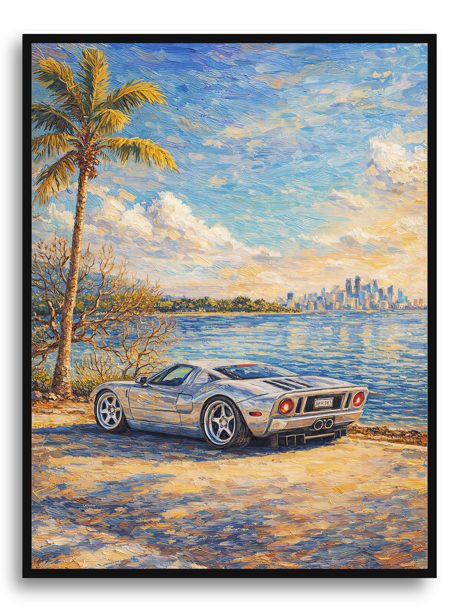 Plakat Srebrny Ford GT