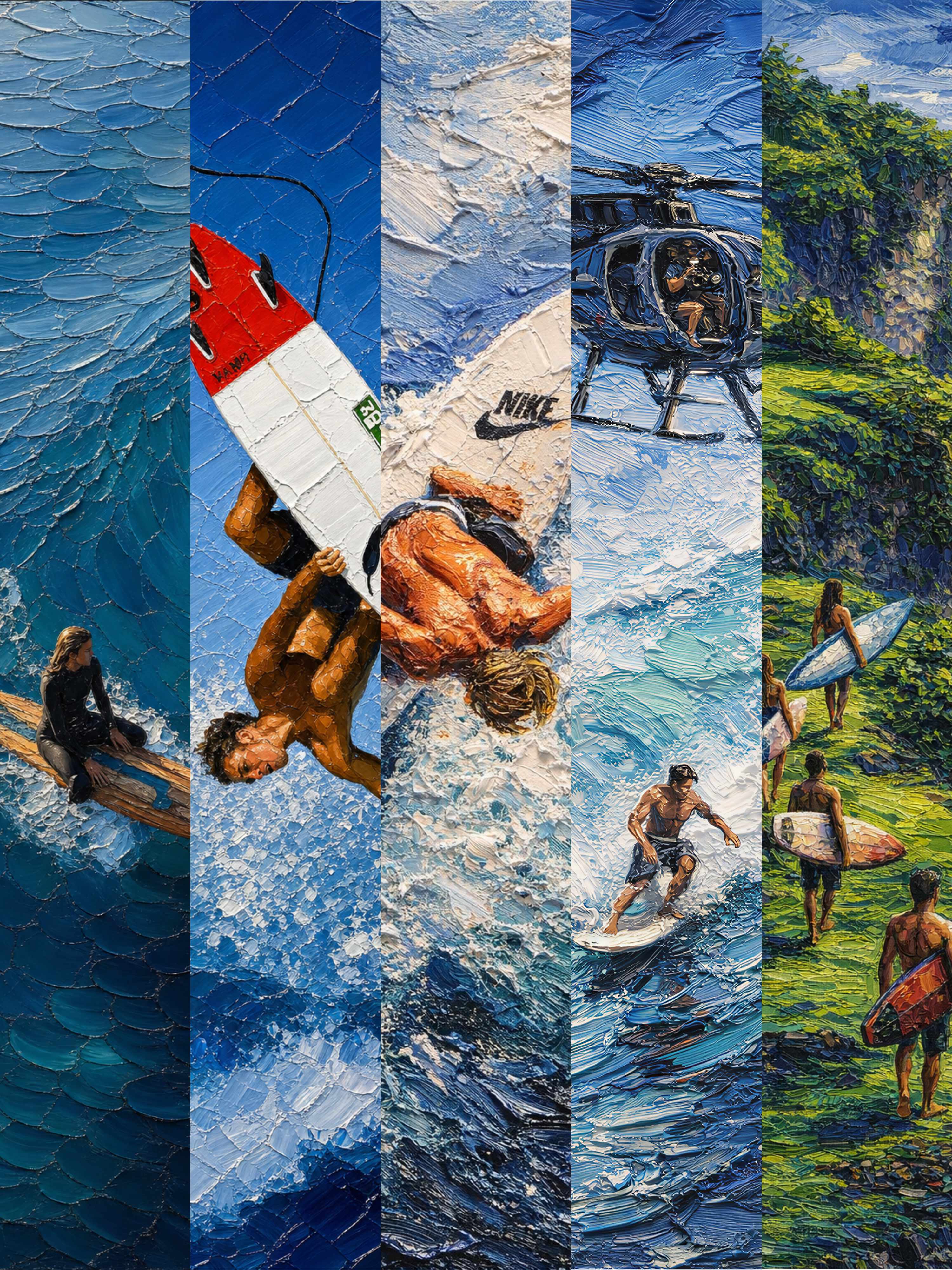 Surf Club - Phone Wallpapers (Set of 5)