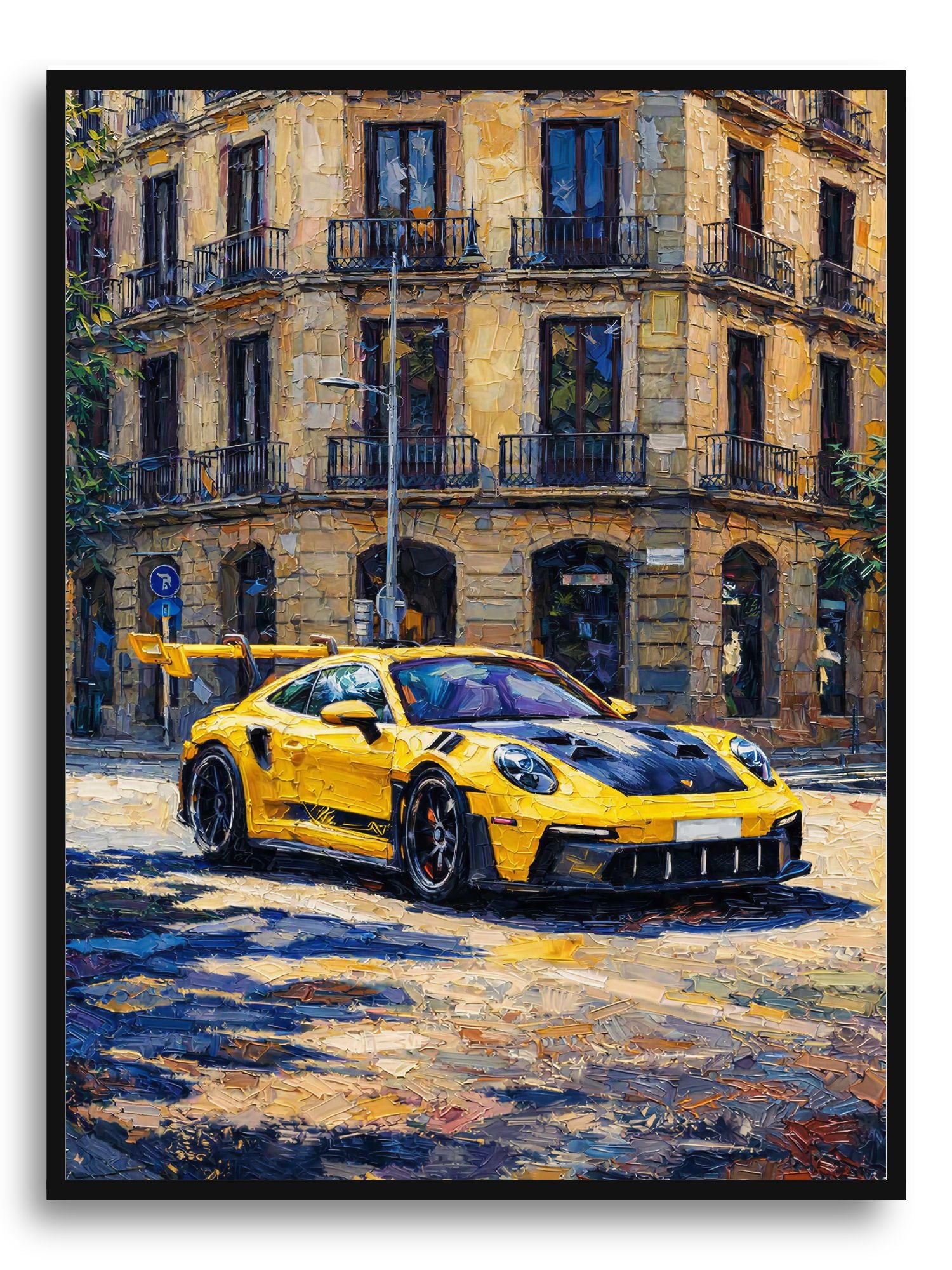 The Yellow Porsche Poster