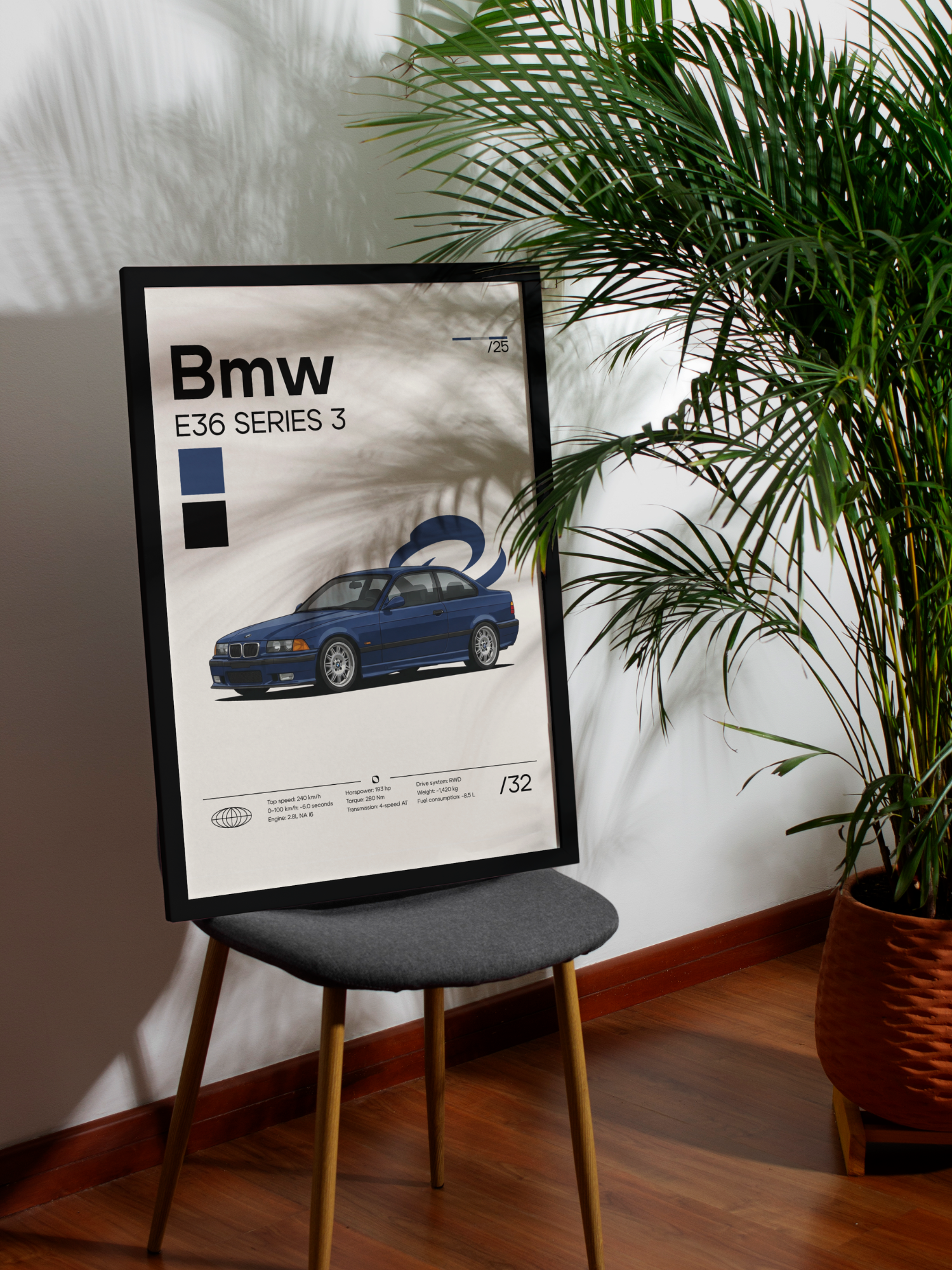 Poster Bmw E36 Series 3